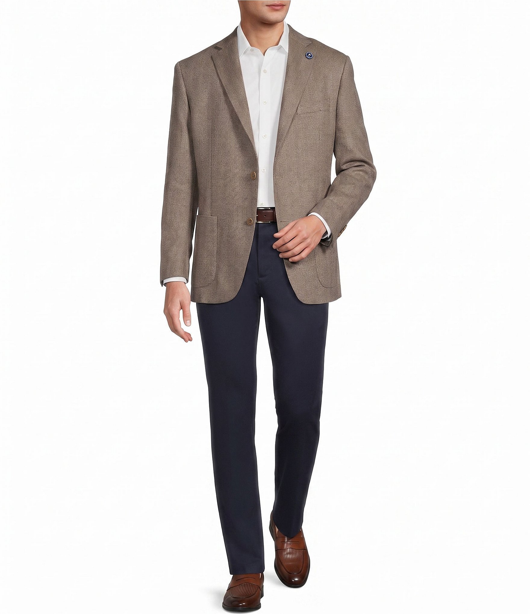Hart Schaffner Chicago Classic Fit Herringbone Sport Coat