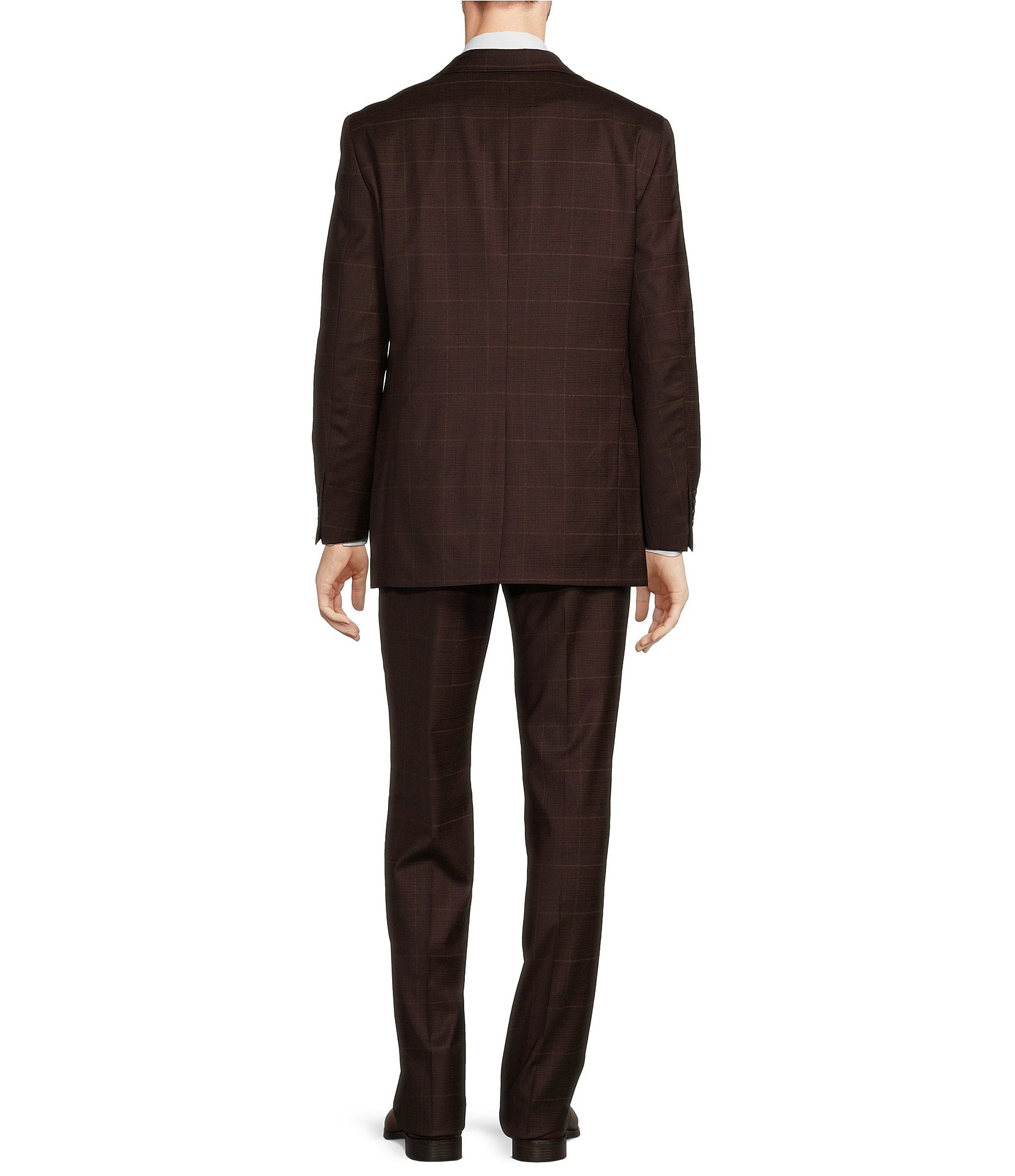 Hart Schaffner Marx Chicago Classic Fit 1-Rerverse Pleat Plaid Pattern 2-Piece Suit