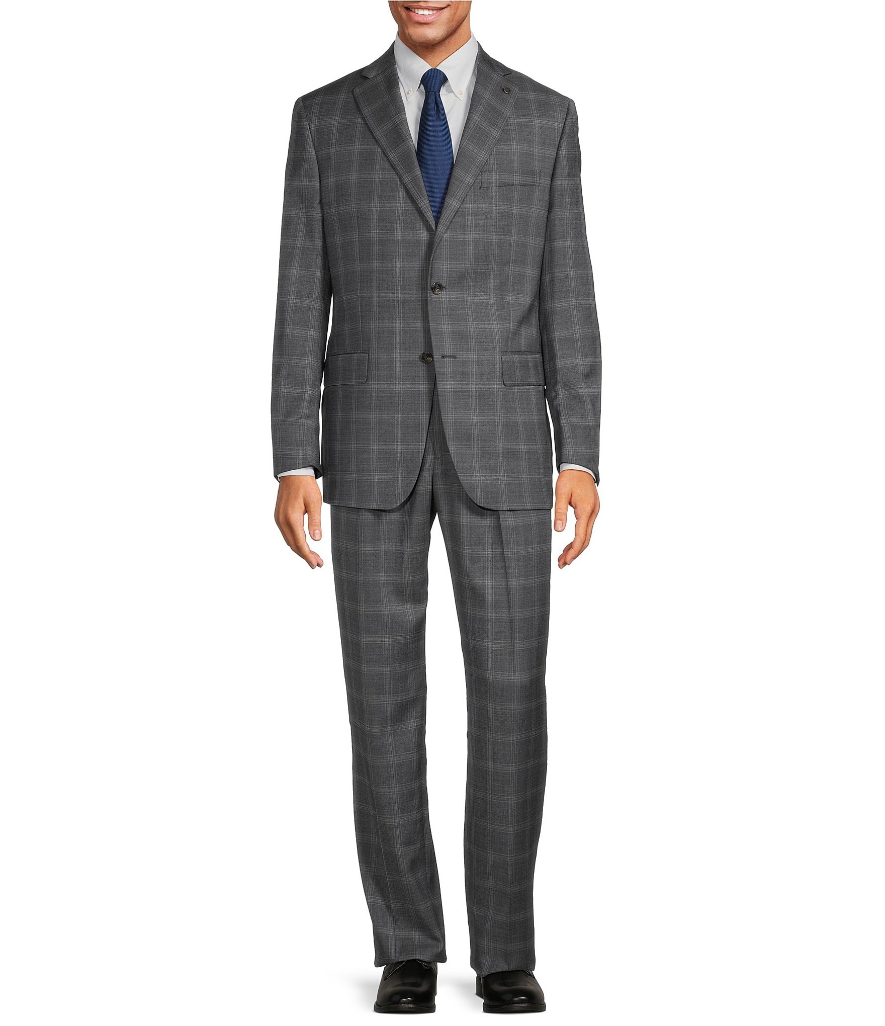 Hart Schaffner Marx Chicago Classic Fit 1-Reverse Pleat Plaid Pattern 2 ...