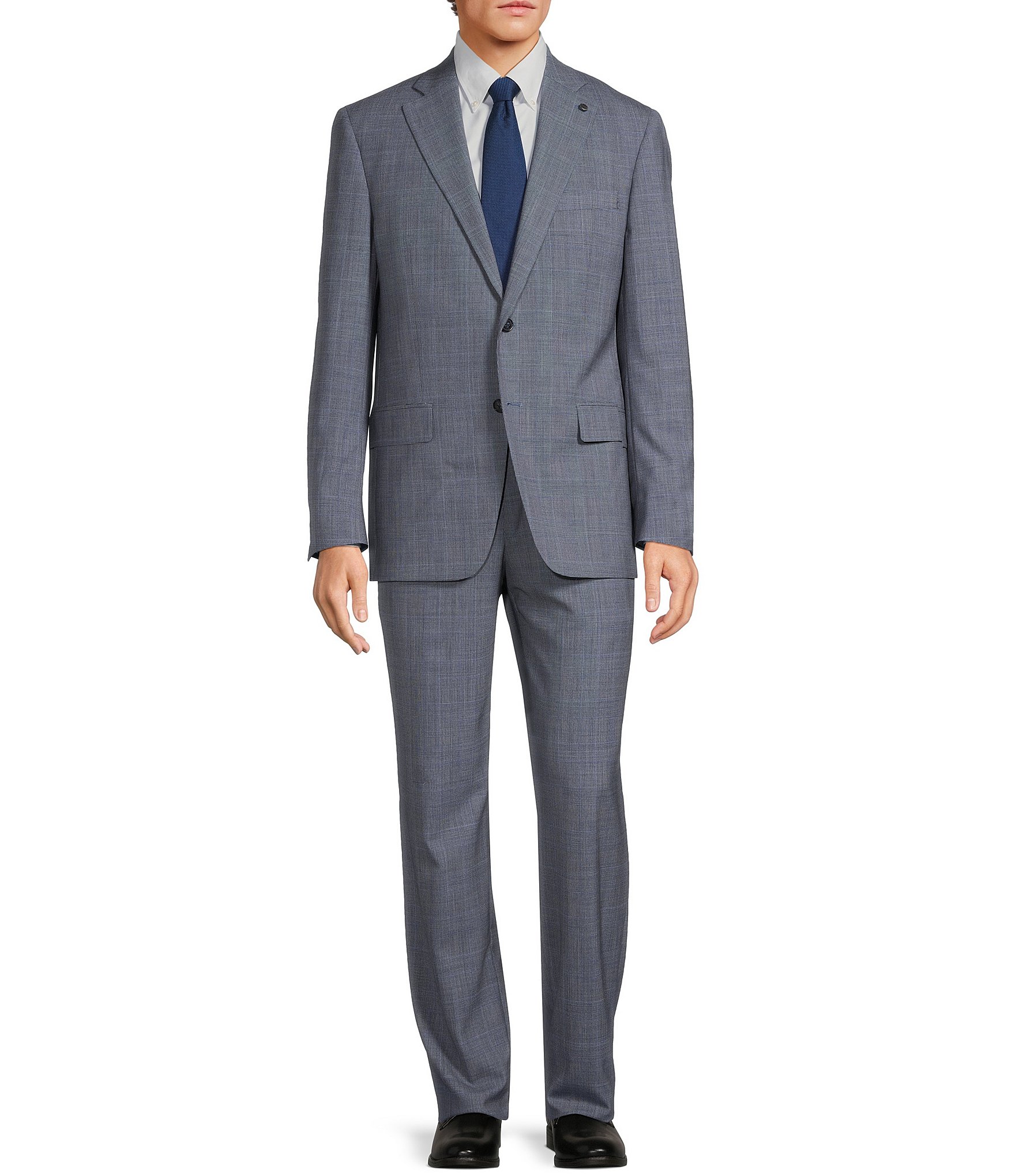 Hart Schaffner Marx Chicago Classic Fit Flat Front Plaid 2-Piece Suit ...