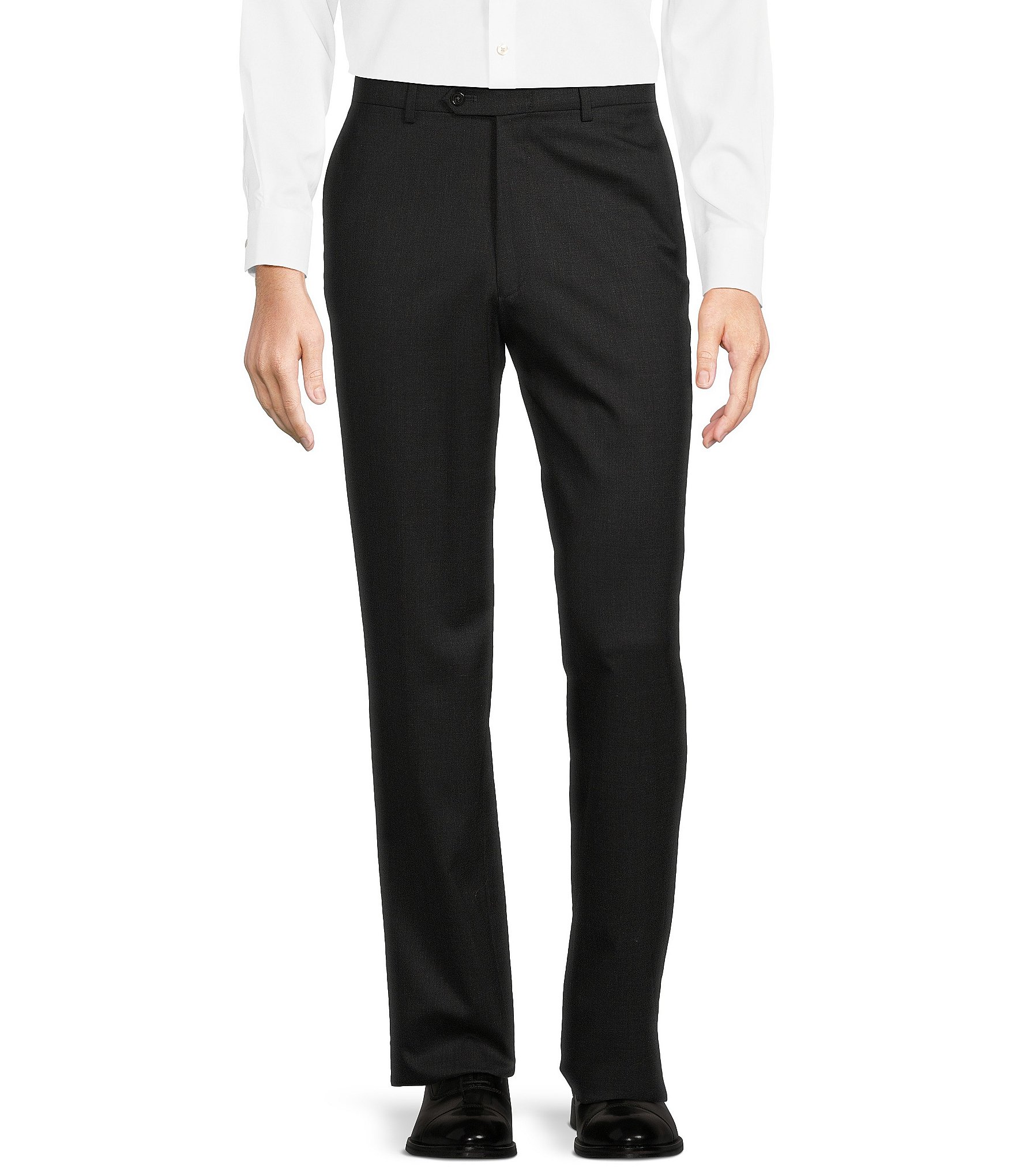 Hart Schaffner Marx Chicago Classic Fit Flat Front Solid Dress Pants ...