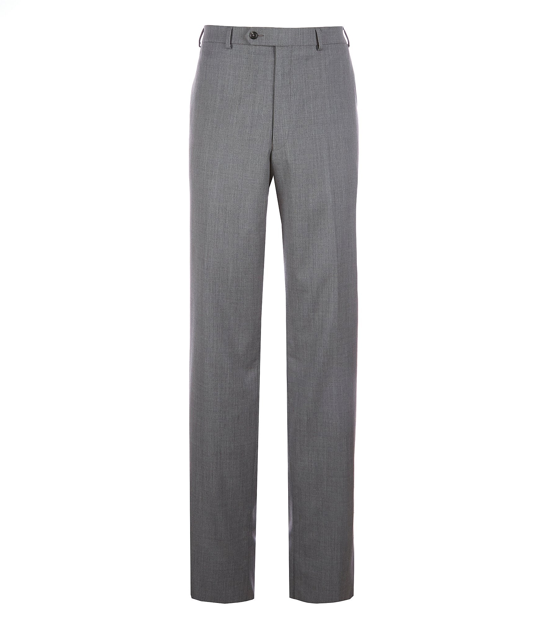 Hart Schaffner Marx Chicago Classic Fit Flat Front Solid Pattern Dress Pants