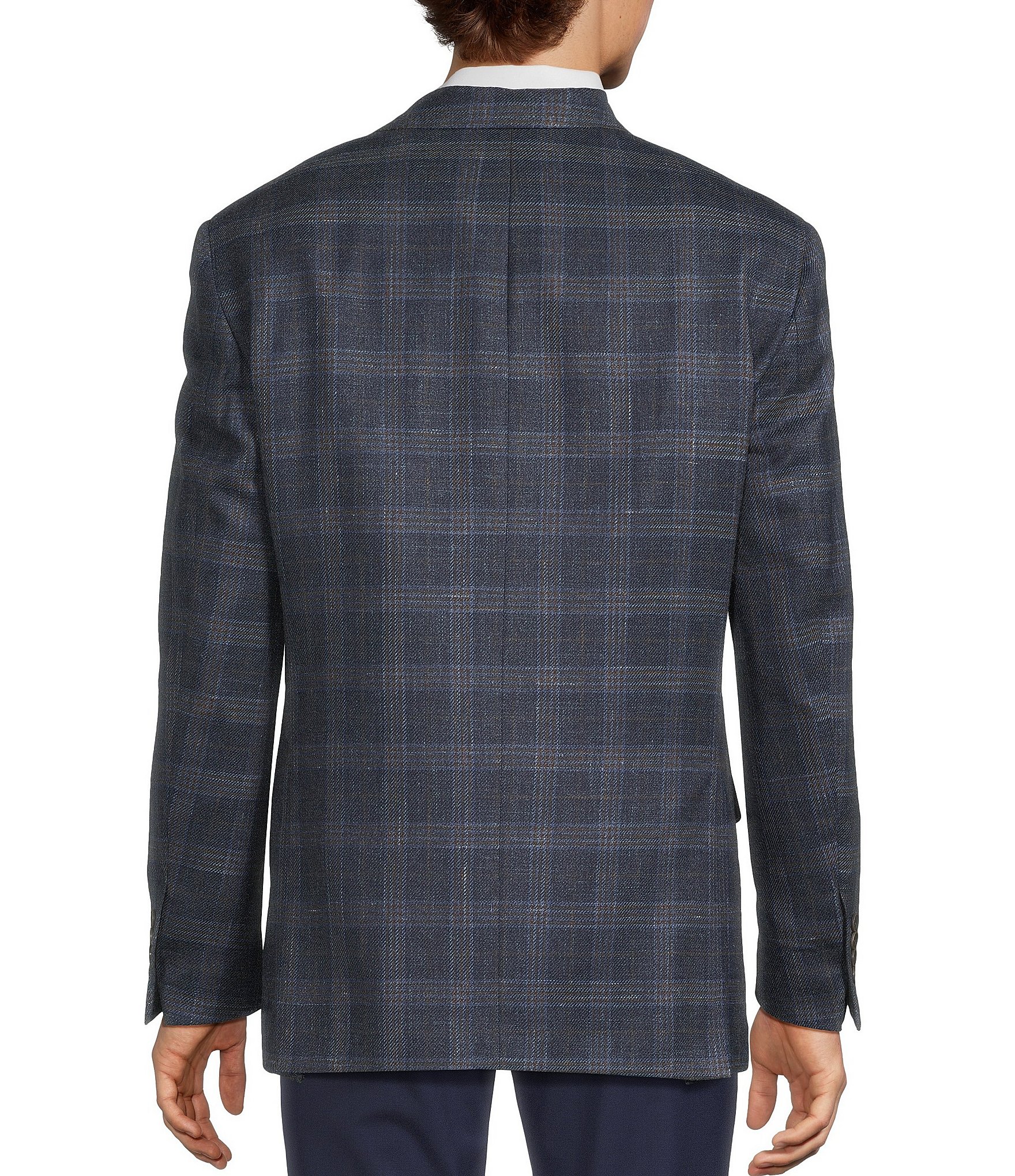 Hart Schaffner Marx Chicago Classic Fit Plaid Wool Blend Sport Coat