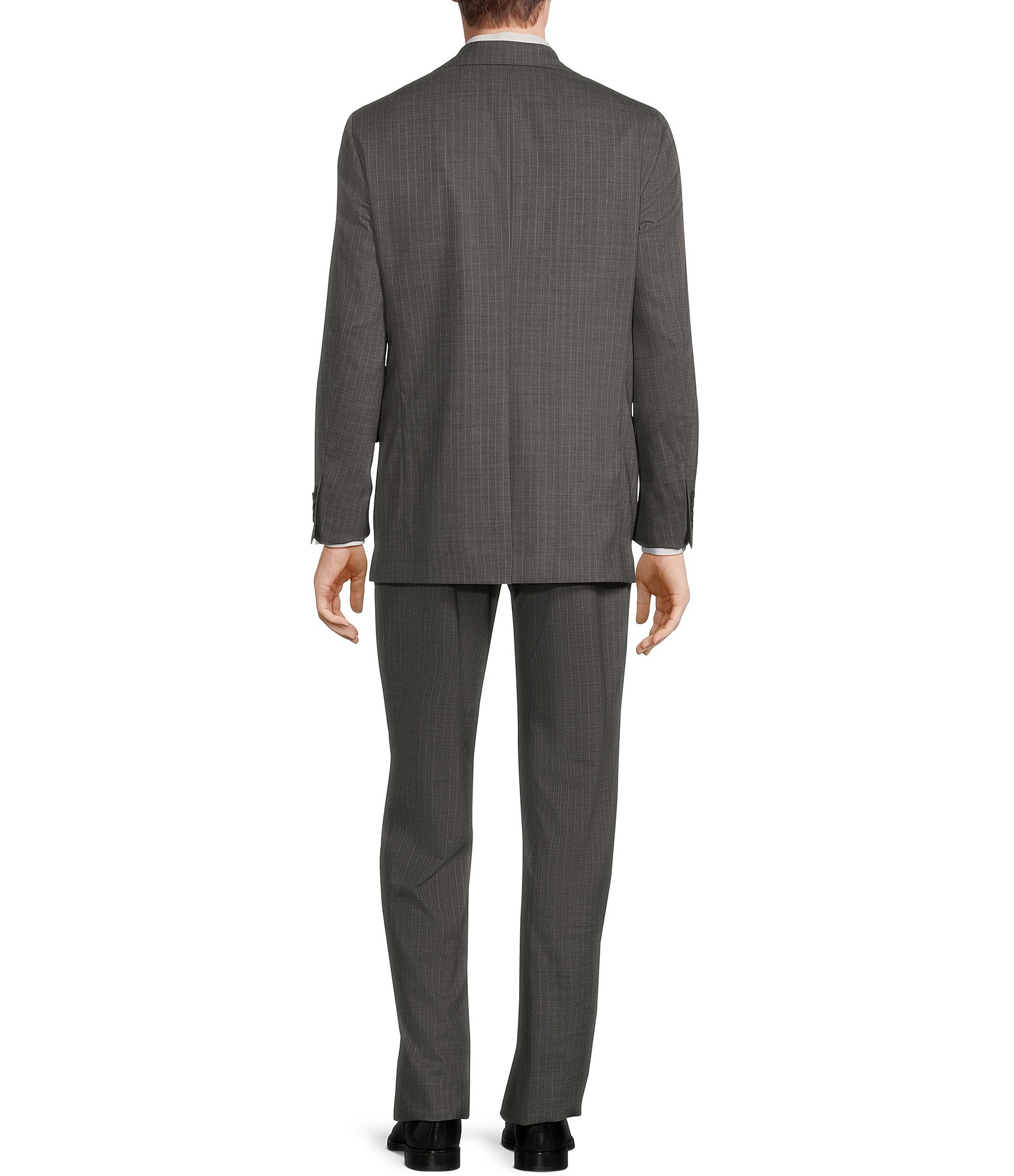 Hart Schaffner Marx Chicago Classic Fit Reverse Pleated Stripe 2-Piece Suit