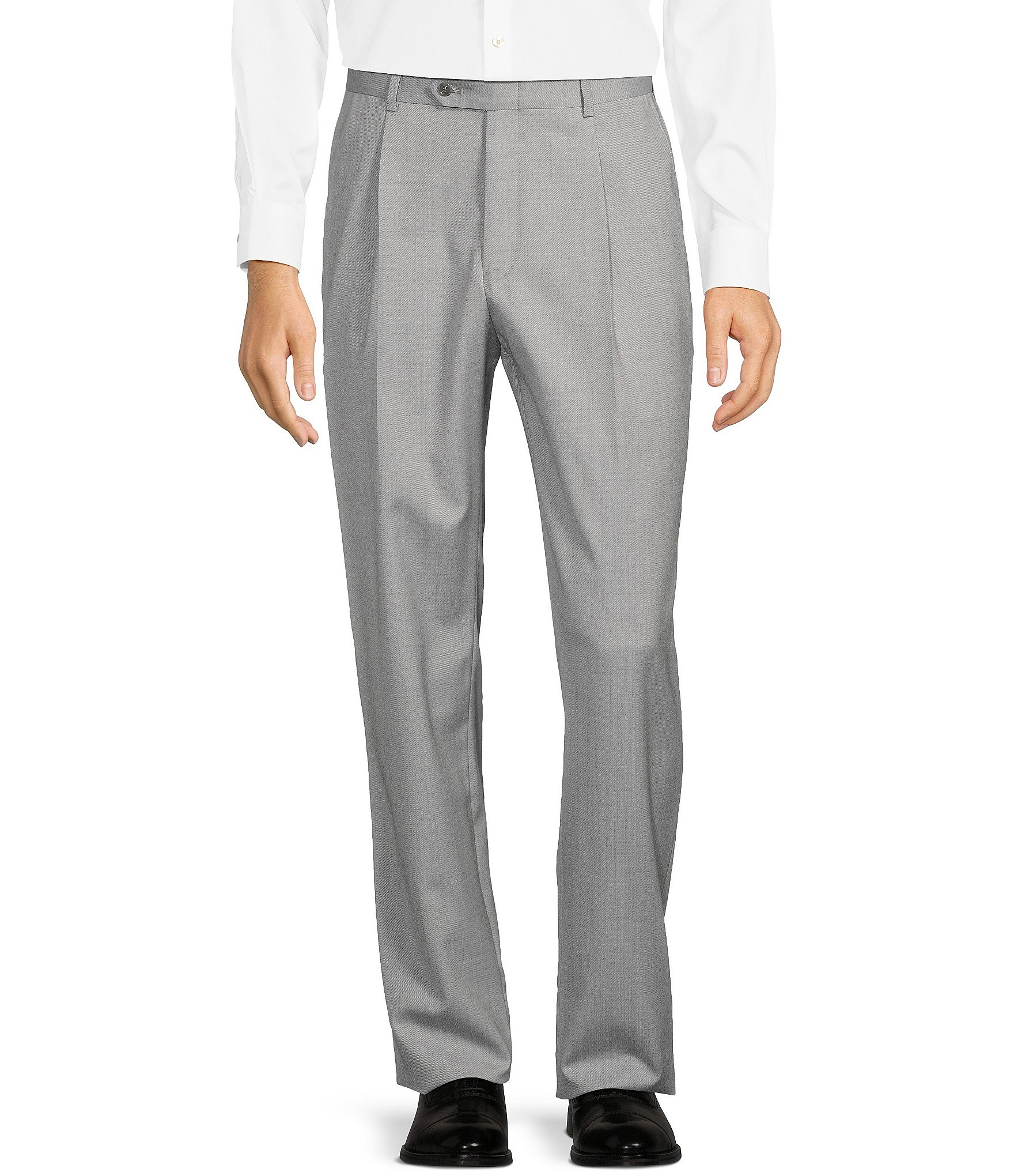 Hart Schaffner Marx Chicago Classic Fit Reverse Pleated Twill Pattern ...