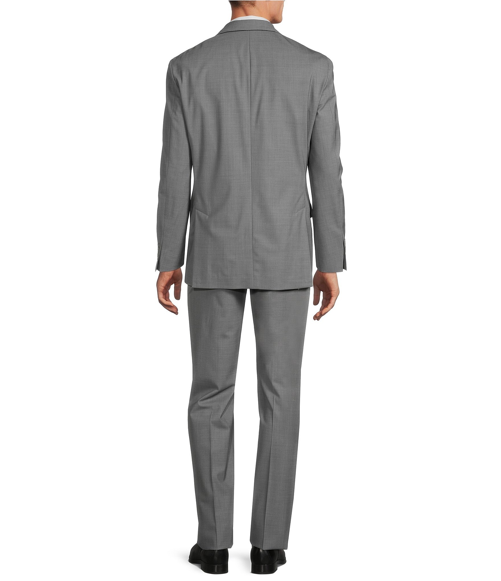 Hart Schaffner Marx Chicago Classic Fit Super Stretch Flat Front Solid 2-Piece Suit