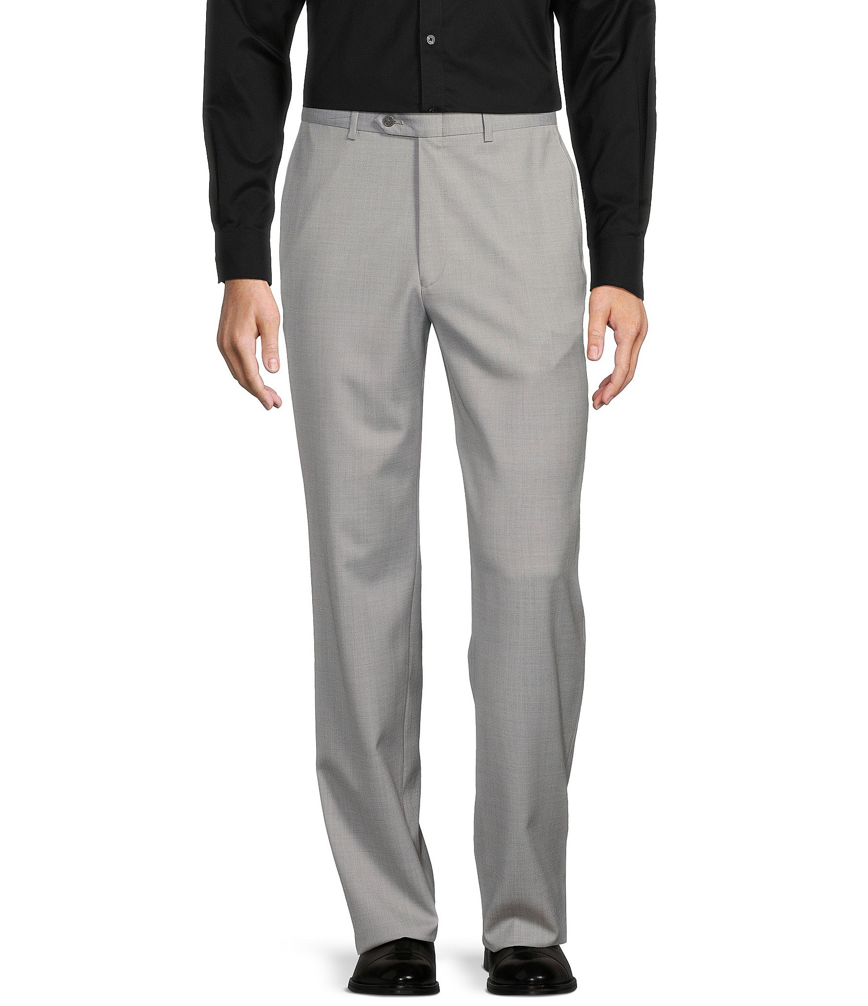 Pattern Fit Classic Dillard\'s Hart Chicago Schaffner | Flat Dress Pants Twill Marx Front
