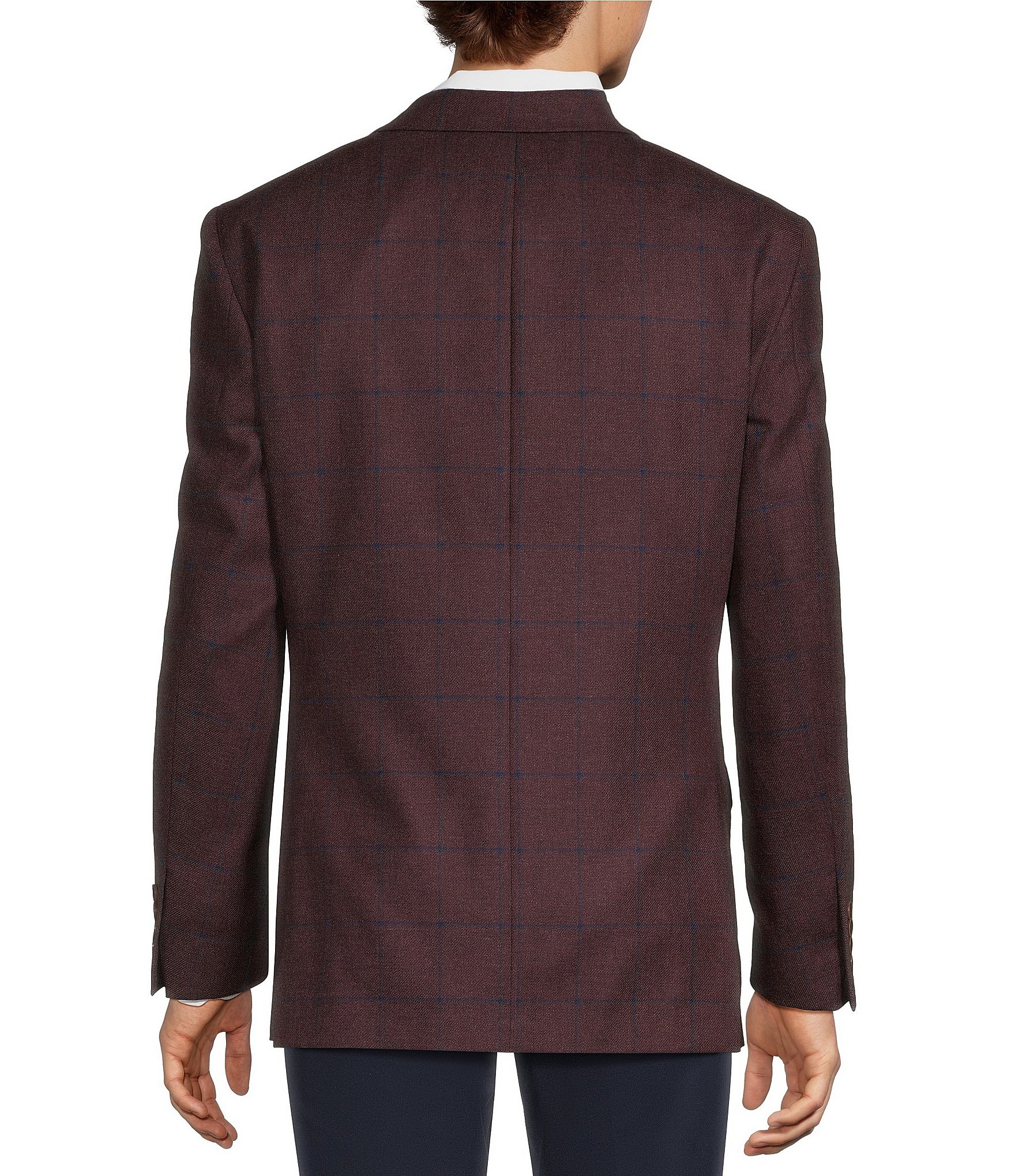 Hart Schaffner Marx Chicago Classic Fit Windowpane Plaid Sport Jacket