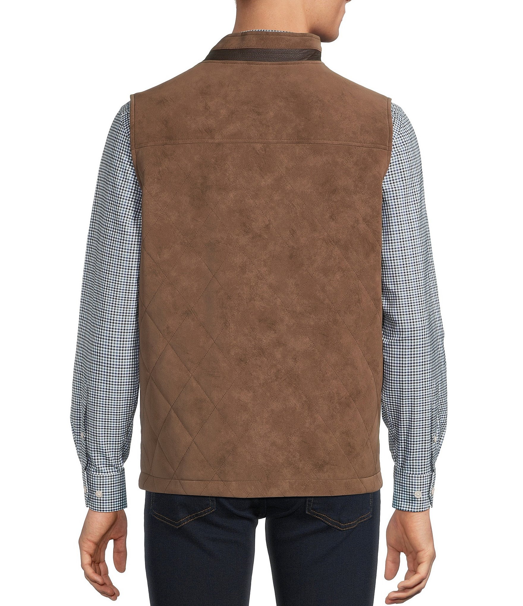 Hart Schaffner Marx Diamond Quilt Pattern Reversible Vest