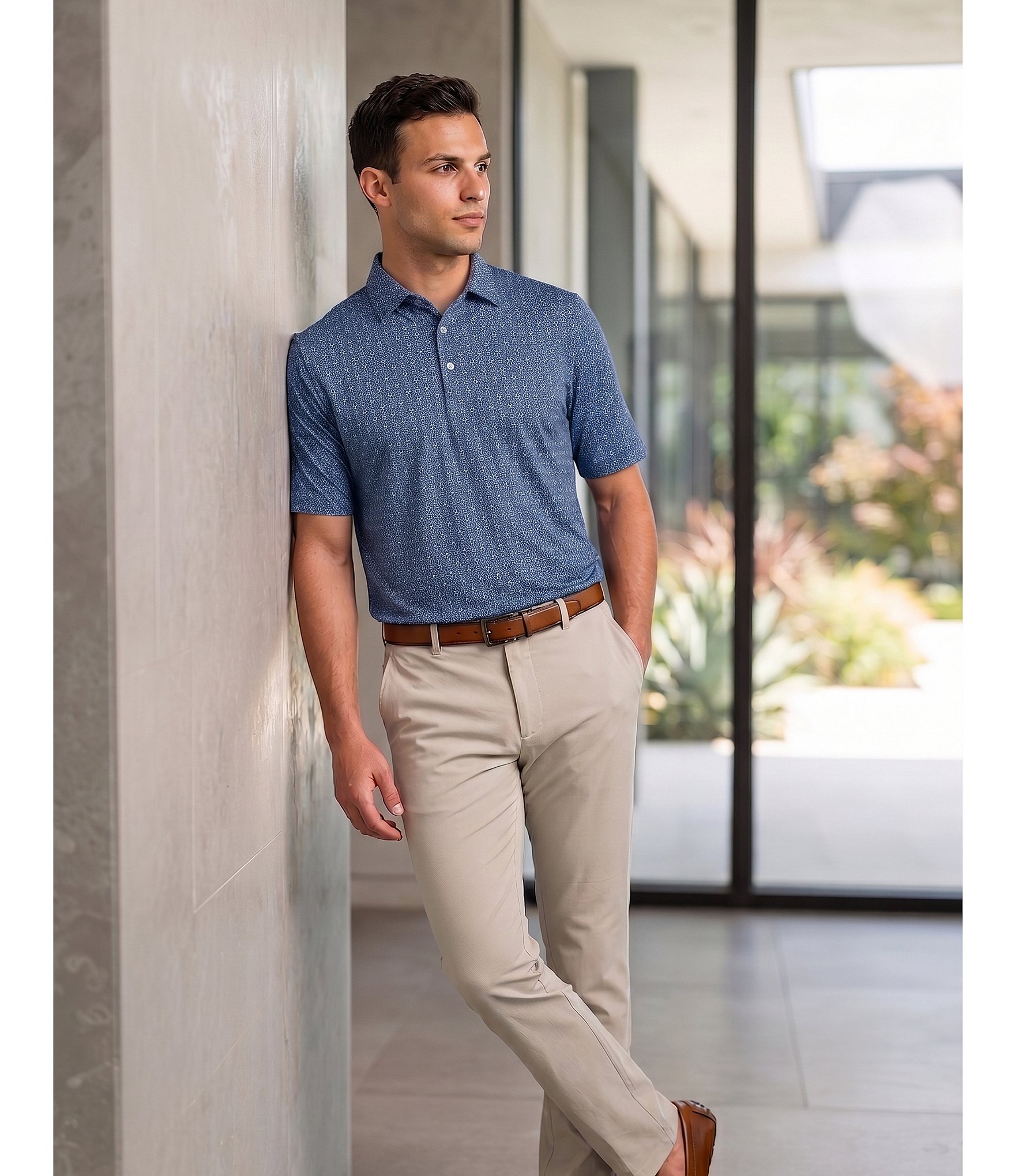Hart Schaffner Marx Flat Front Garment Dyed Chino Pants