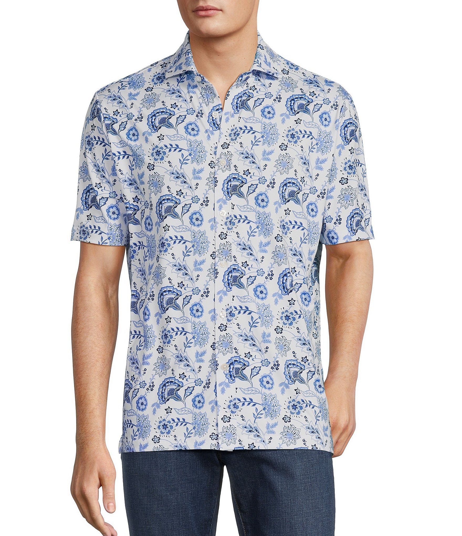 Hart Schaffner Marx Luxury Performance Short Sleeve Paisley Coat 