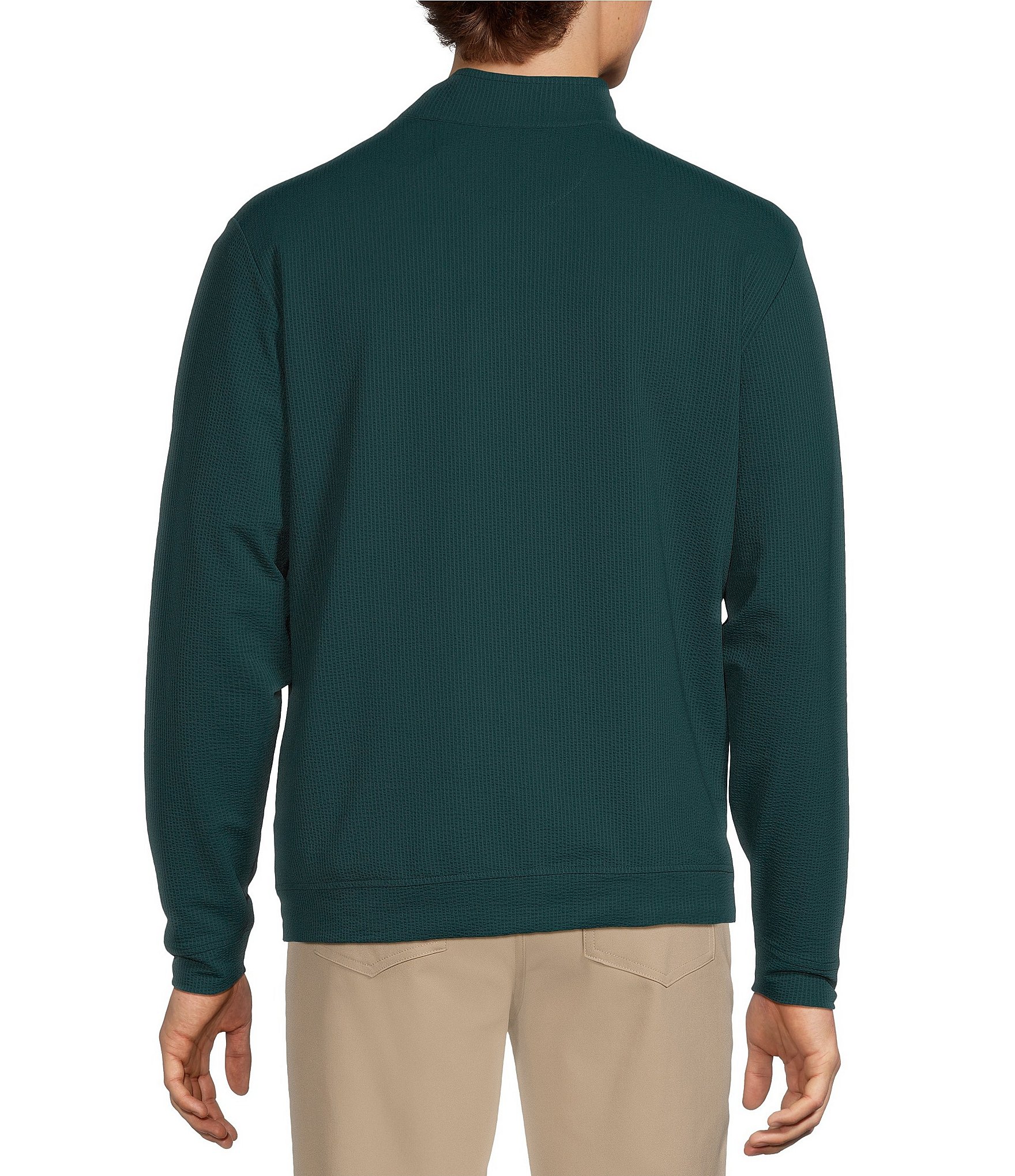 Hart Schaffner Marx Luxury Performance Textured Quarter Zip Pullover