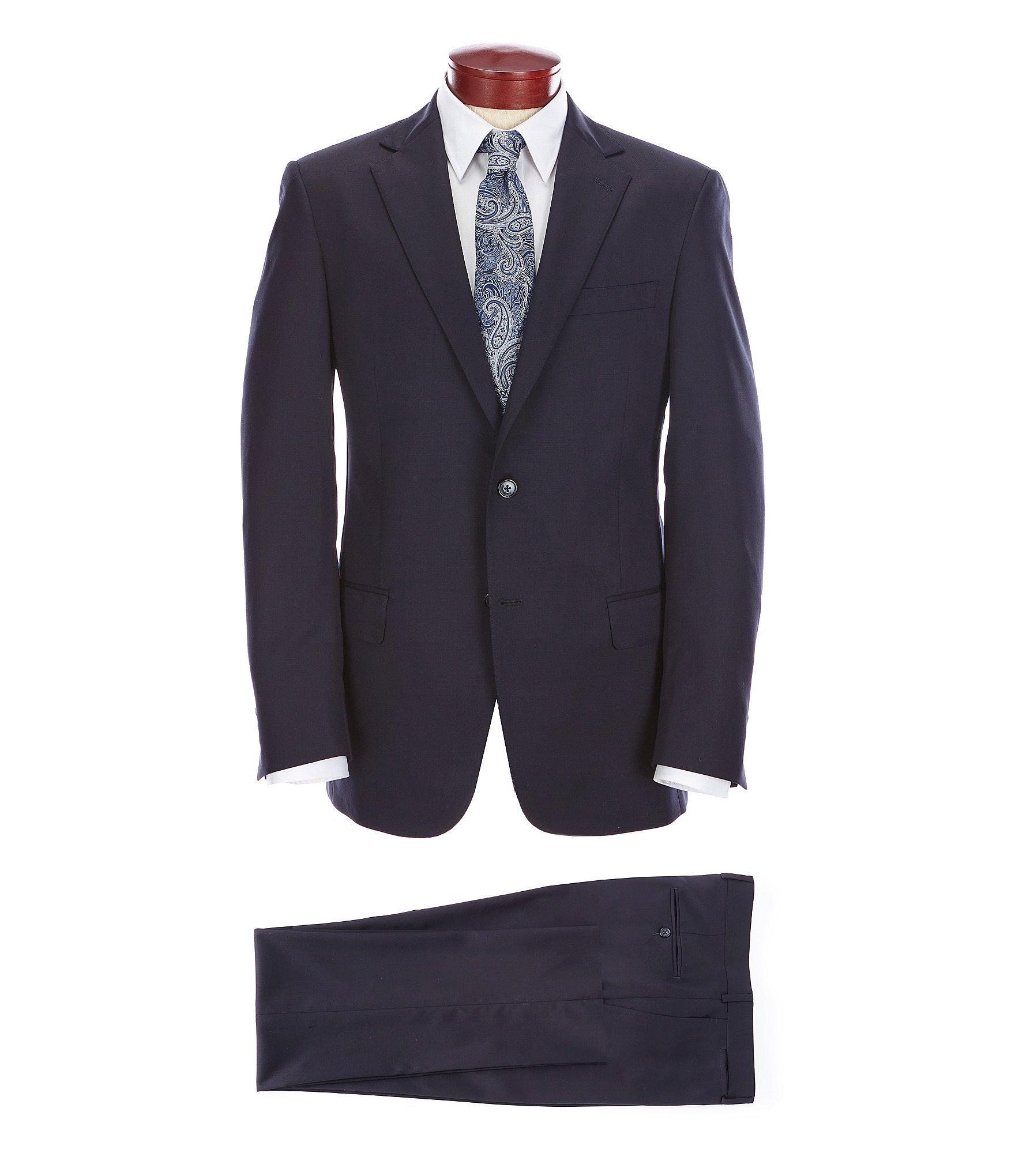 Hart Schaffner Marx Navy Solid Classic Fit Performance 2-Piece Suit ...