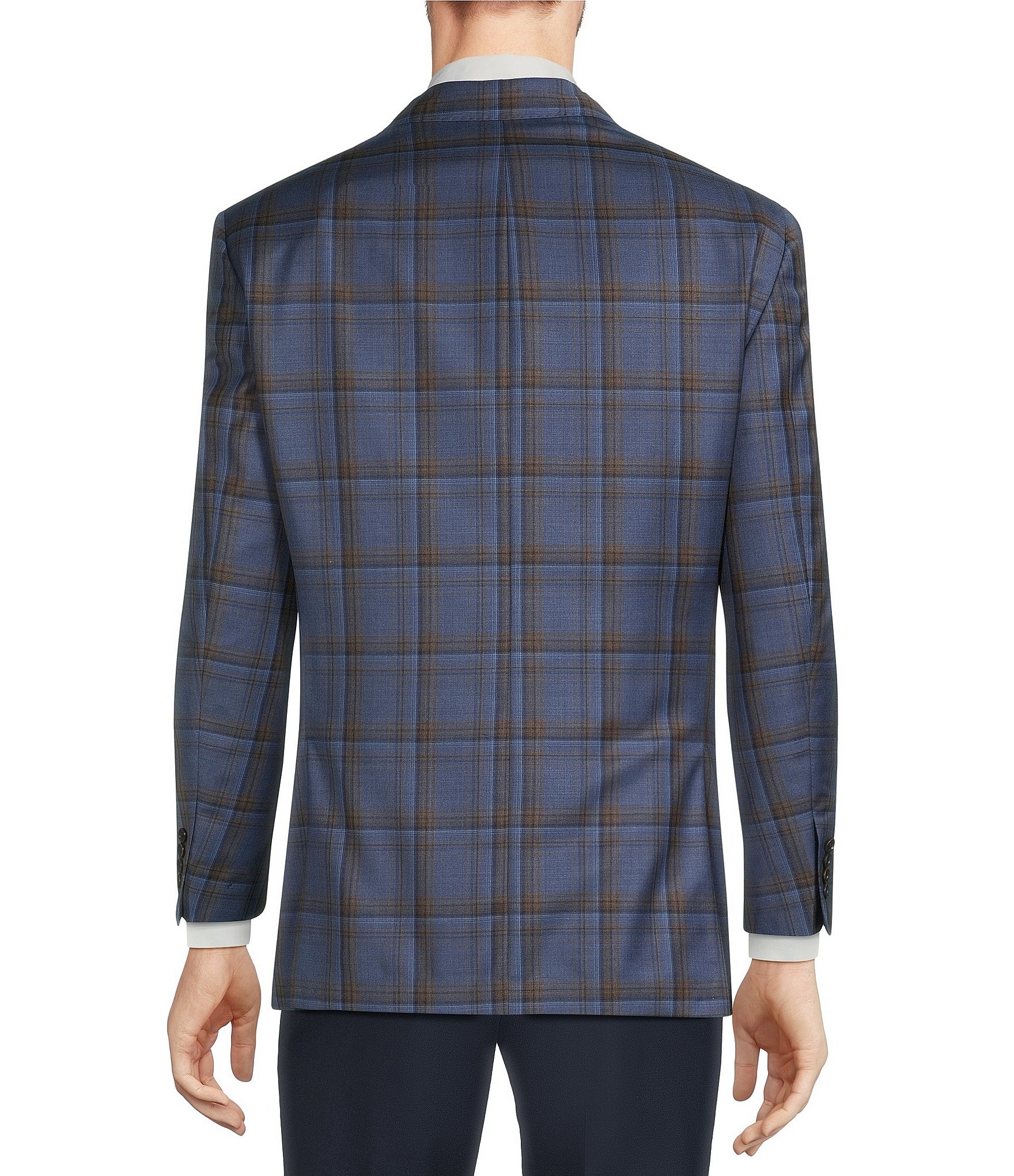 Hart Schaffner Marx New York Fit Open Plaid Pattern Sport Coat