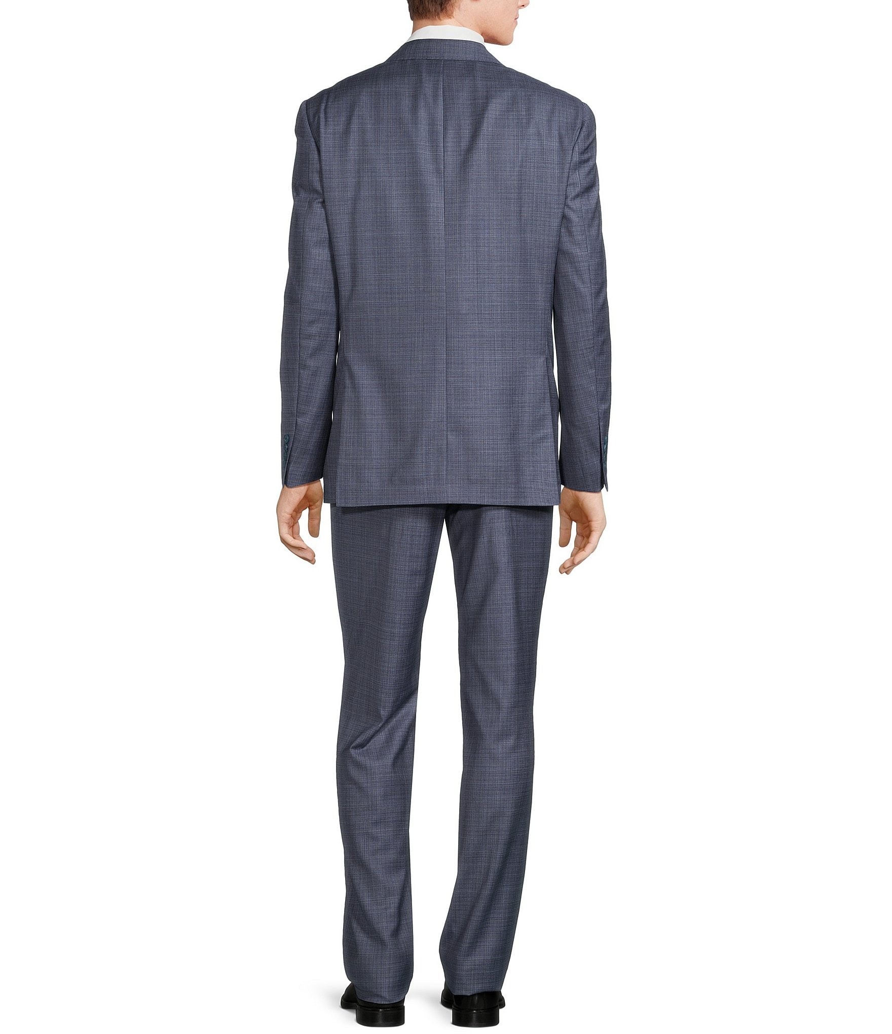 Hart Schaffner Marx New York Modern Fit Flat Front Glen Plaid 2-Piece Suit