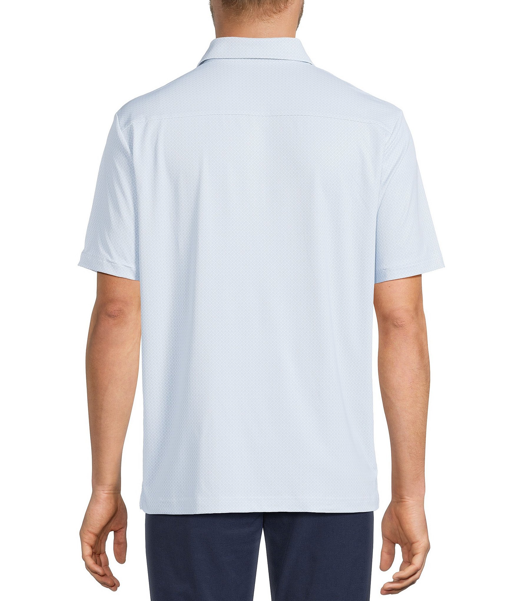 Hart Schaffner Marx Short Sleeve Luxury Performance Diamond Geo Shirt