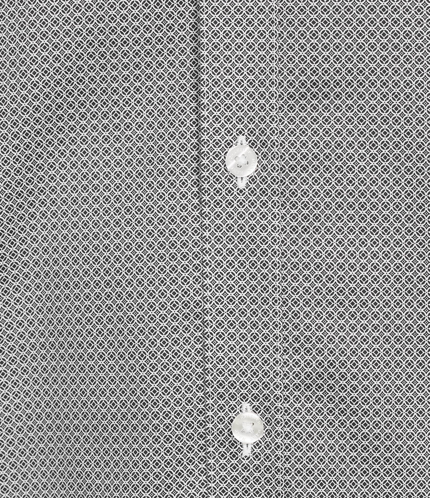 Hart Schaffner Marx State Street Essentials Long Sleeve Micro Geo Print Button Front Shirt