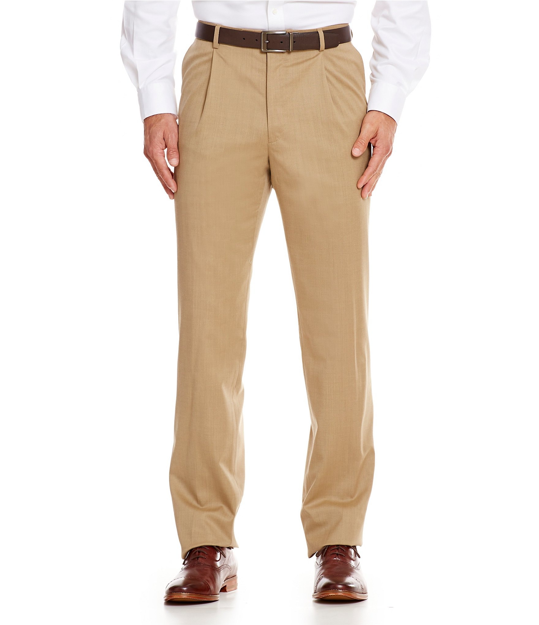 Hart Schaffner Marx Tailored Regular Chicago Fit Single-Pleat Dress Pants |  Dillard's