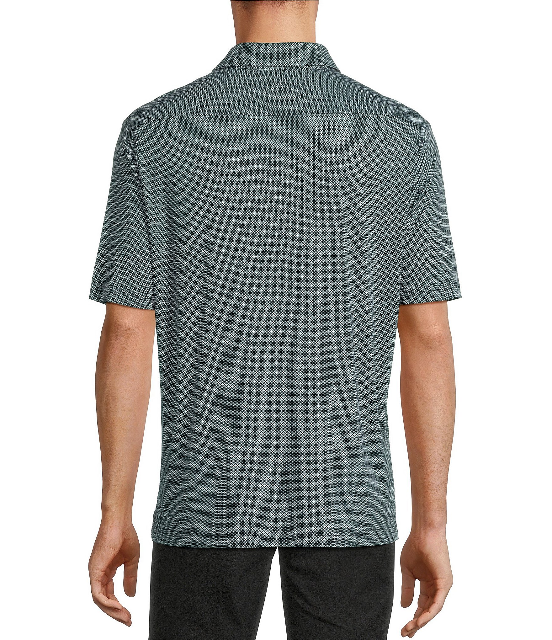 Hart Schaffner Marx The Blueprint Collection Short Sleeve Diamond Geo Print Shirt
