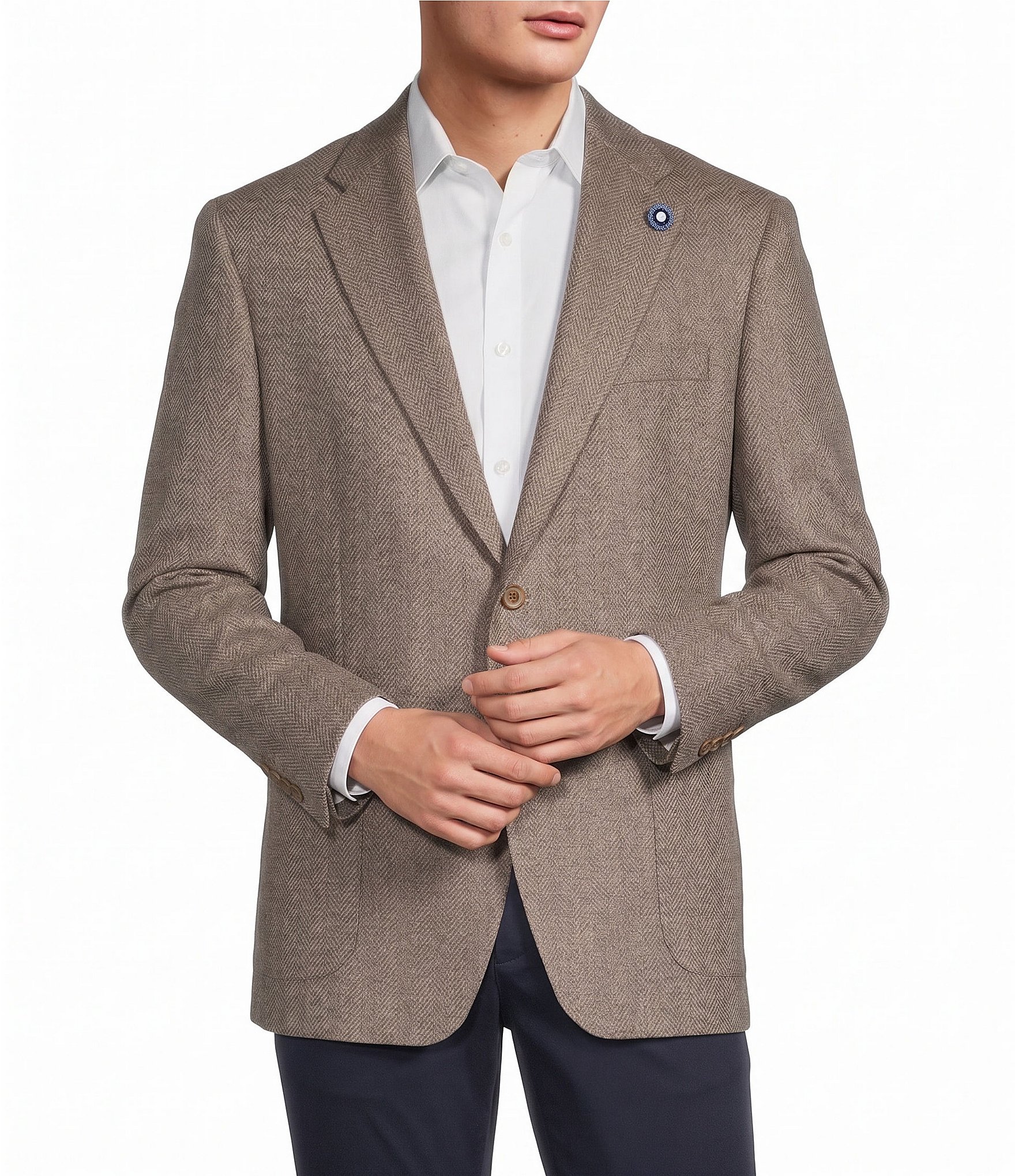 Hart Schaffner New York Modern Fit Herringbone Sport Coat