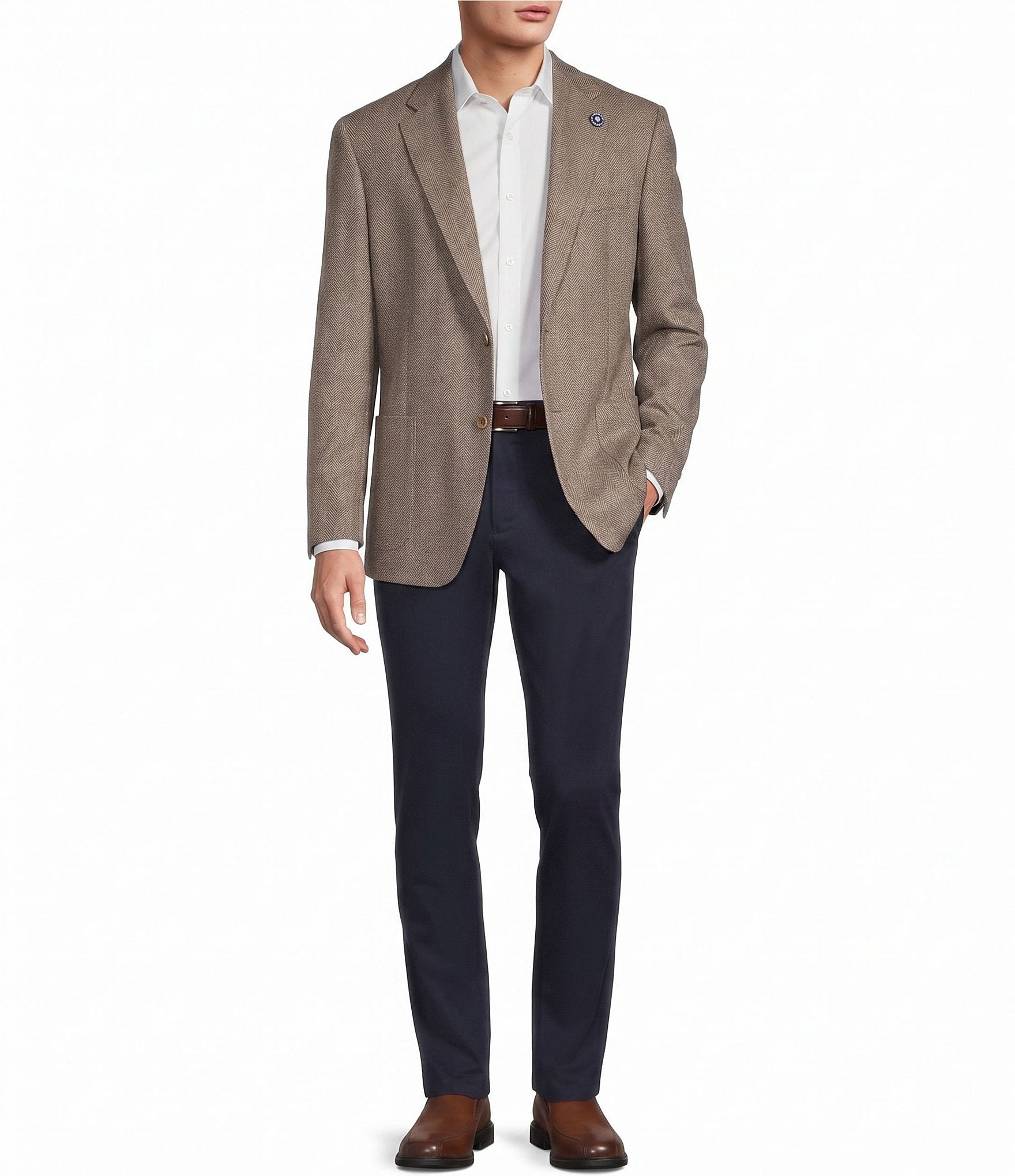 Hart Schaffner New York Modern Fit Herringbone Sport Coat