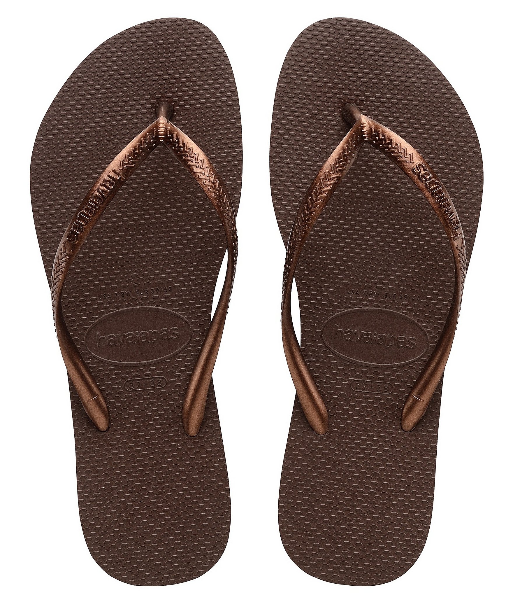 Womens brown cheap flip flops