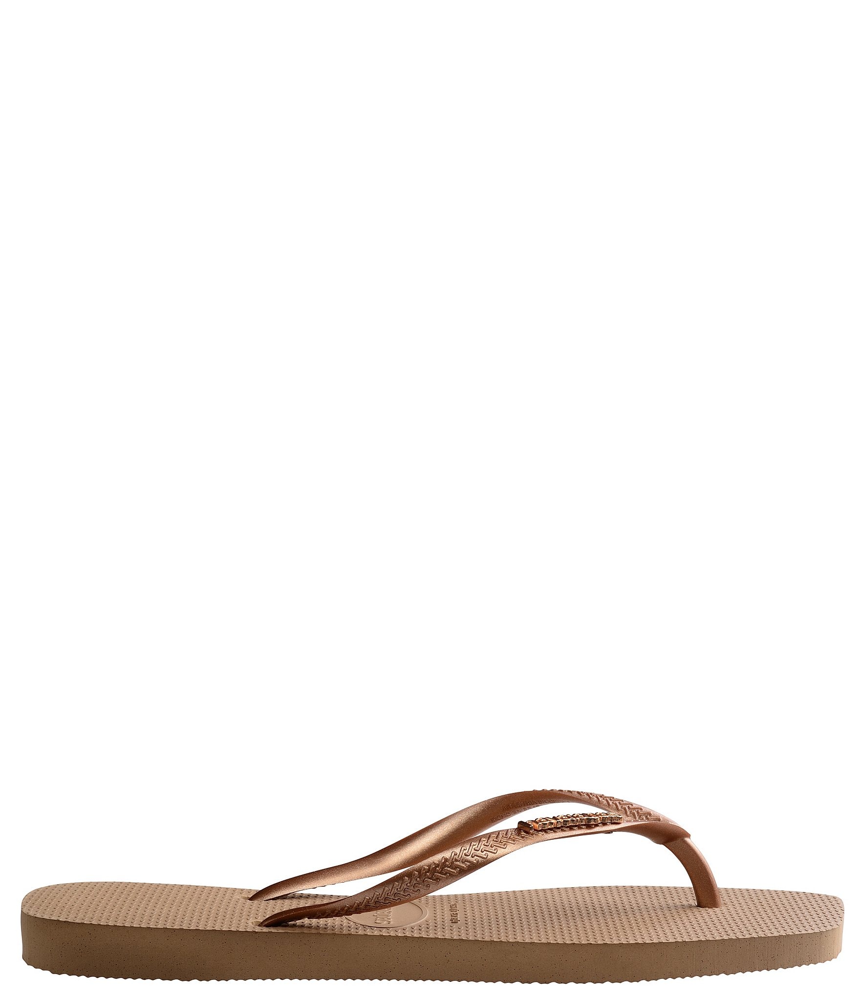 Havaianas Women's Slim Square Logo Metallic Flip Flops