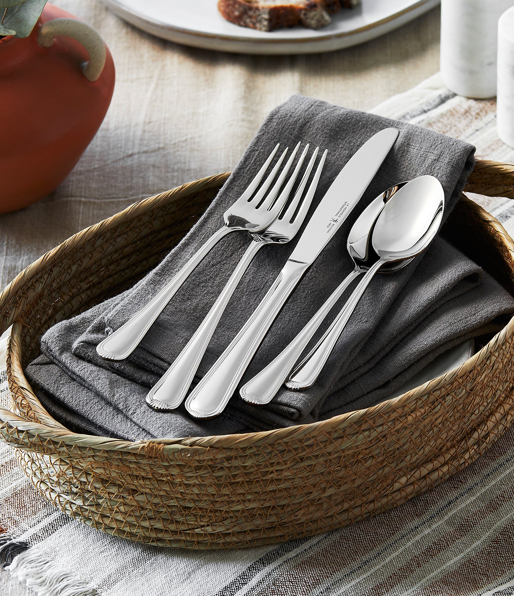 Henckels Alcea 18/10 Stainless Steel Flatware Set, Service for 12