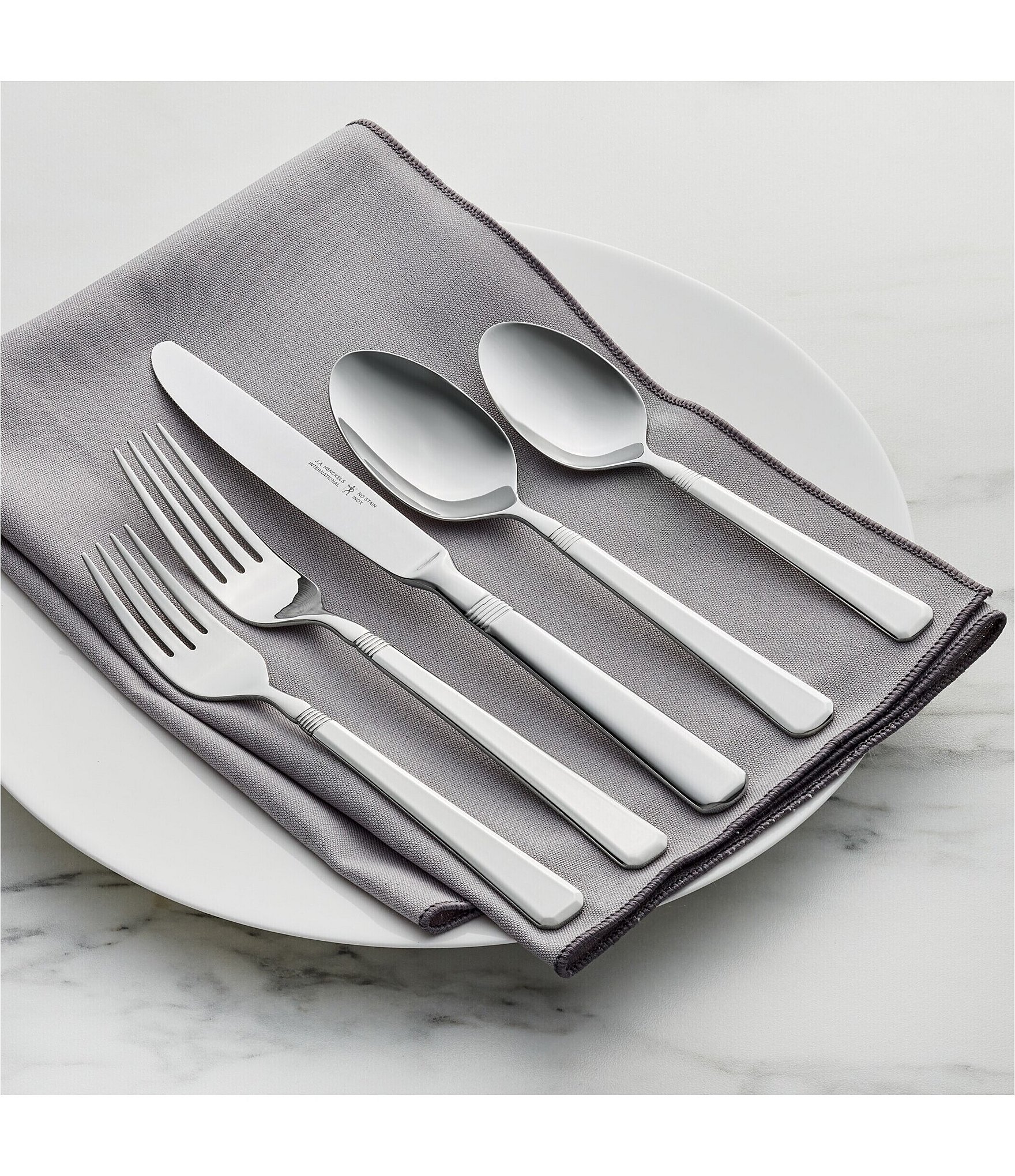 Henckels Metrona 62-Piece Stainless Steel Flatware Set