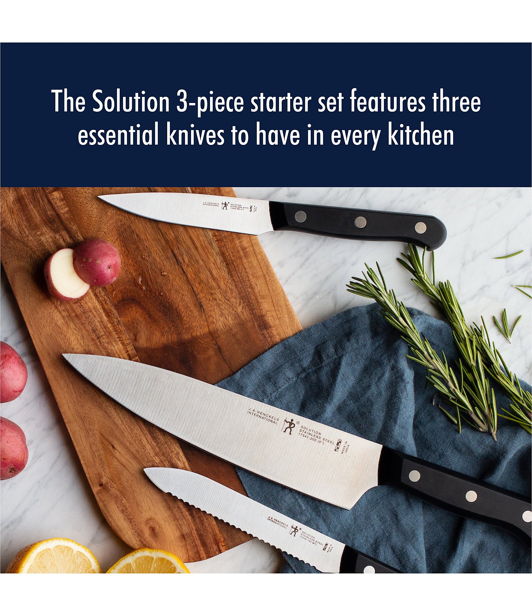 Henckels Solution 3-Piece Starter Knife Set