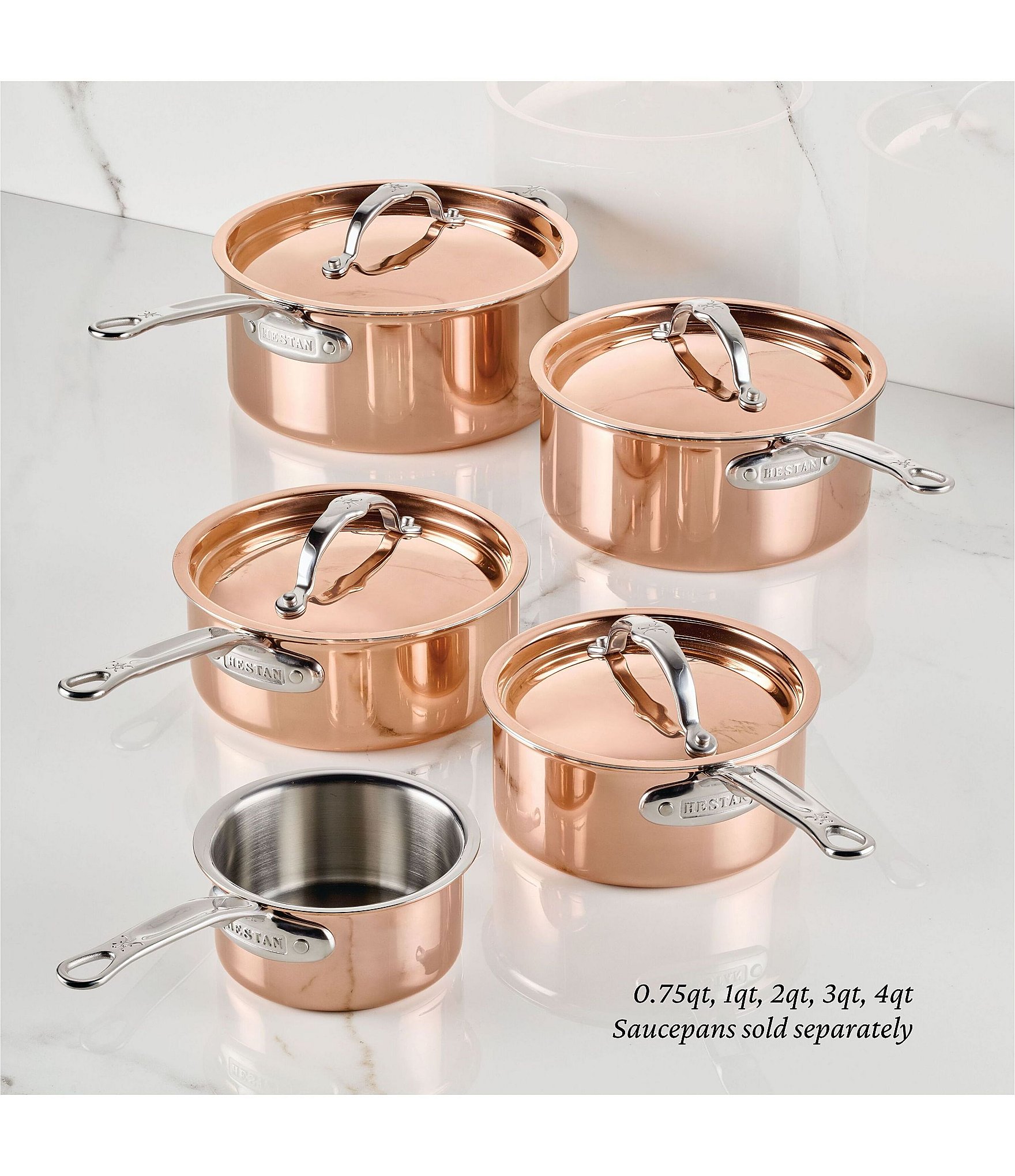 Hestan CopperBond® Aura™ -Quart Professional Copper Saucepan With Lid