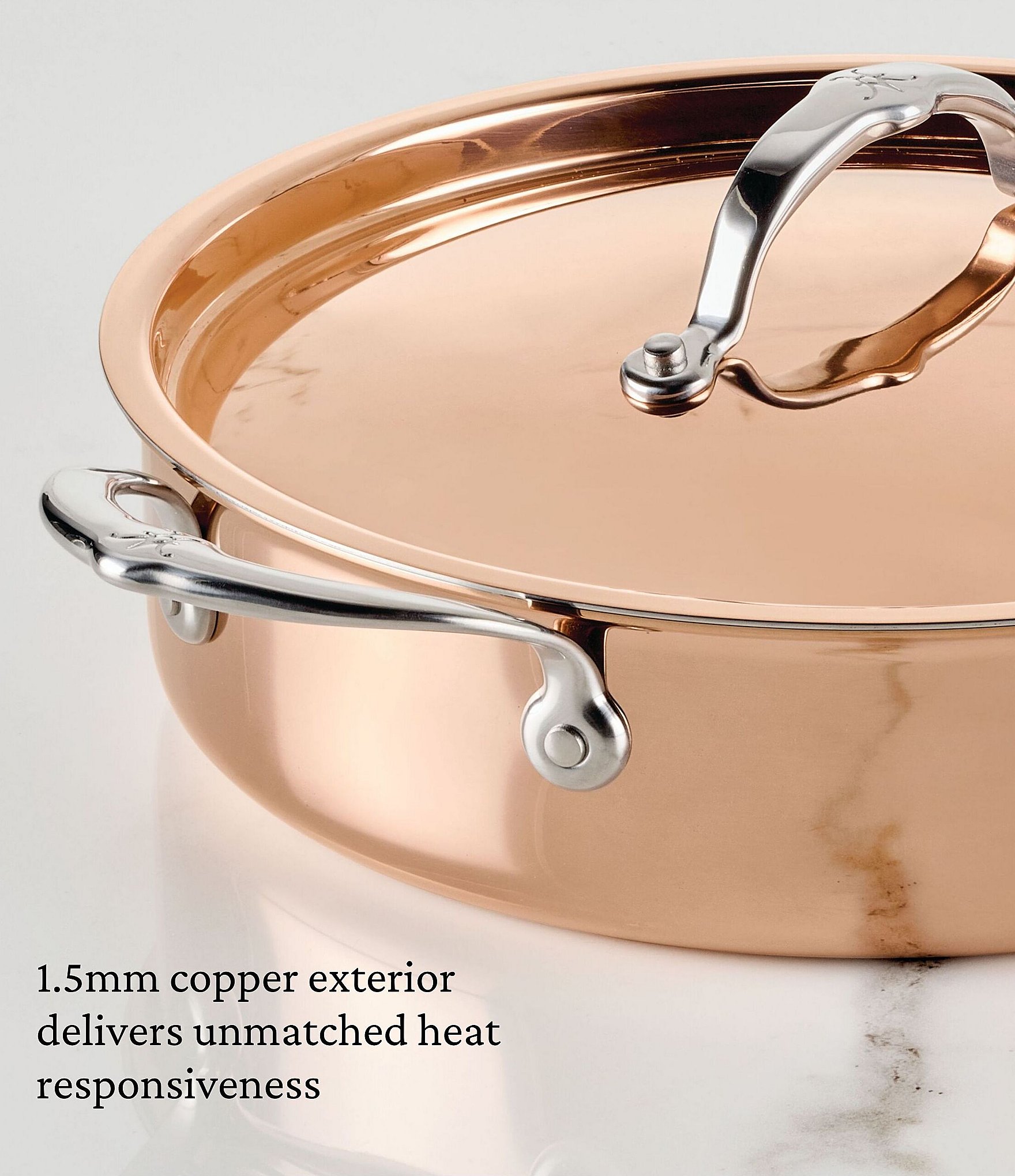 Hestan CopperBond Aura 3.5 Quart Professional Copper Saute Pan With Lid