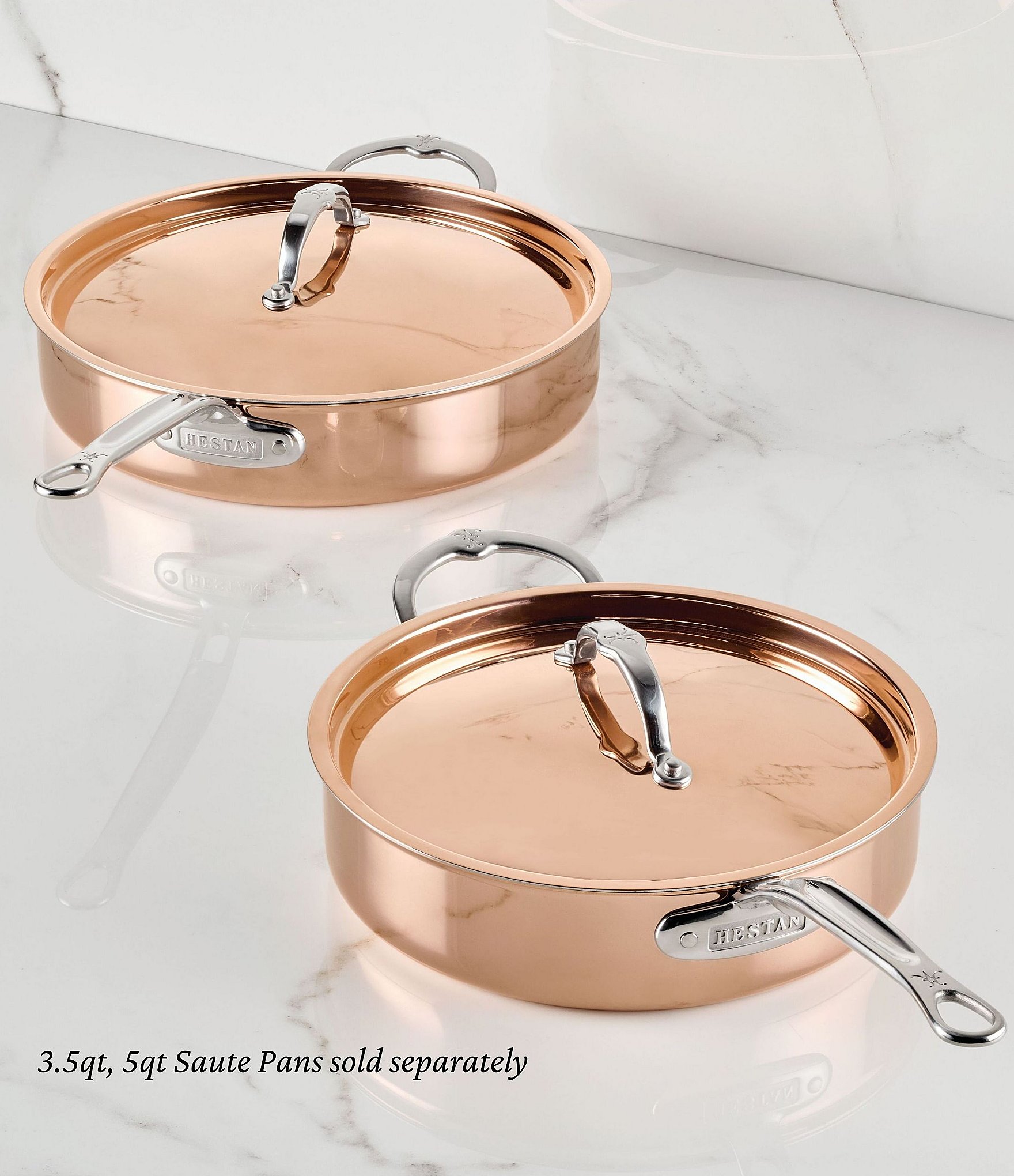 Hestan CopperBond Aura 3.5 Quart Professional Copper Saute Pan With Lid