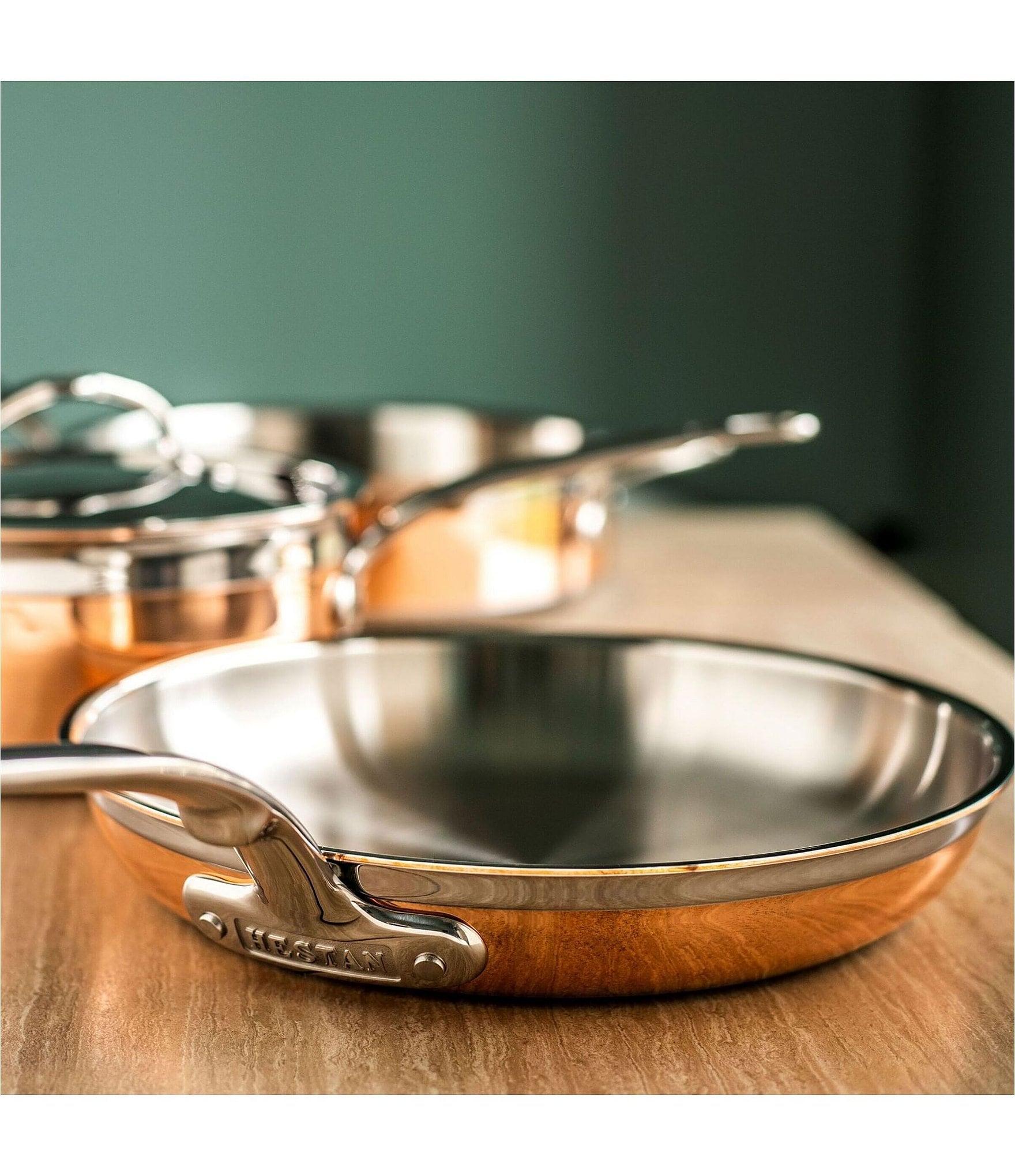 Hestan CopperBond Induction Copper Skillet, 11#double;