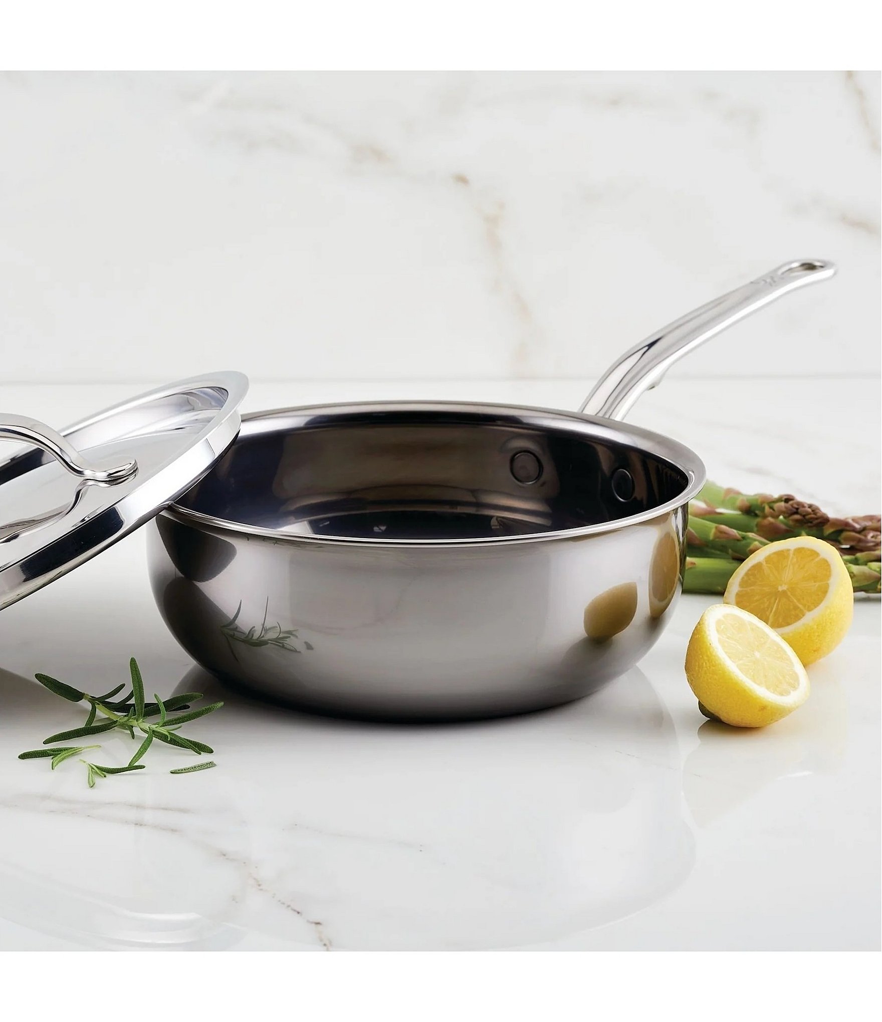 Hestan NanoBond Titanium Stainless Steel Saucier Pan, 2-Quart