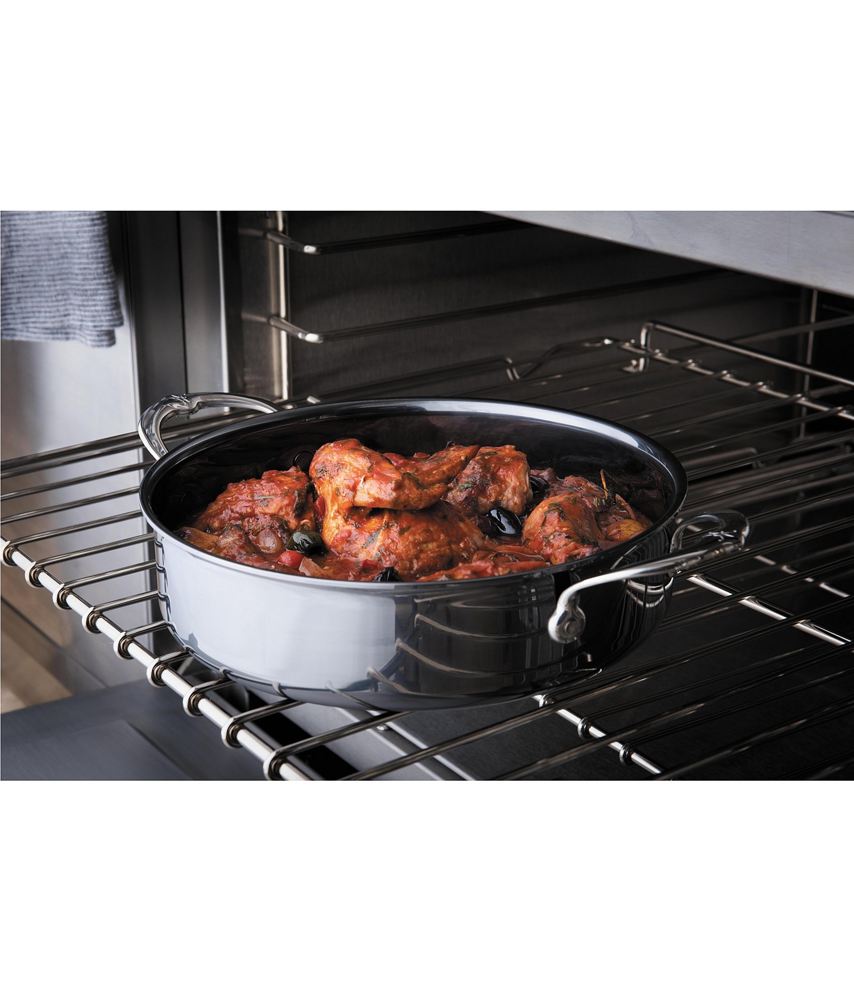 Hestan NanoBond Titanium Stainless Steel Covered Sauteuse Pan, 3.5-Quart