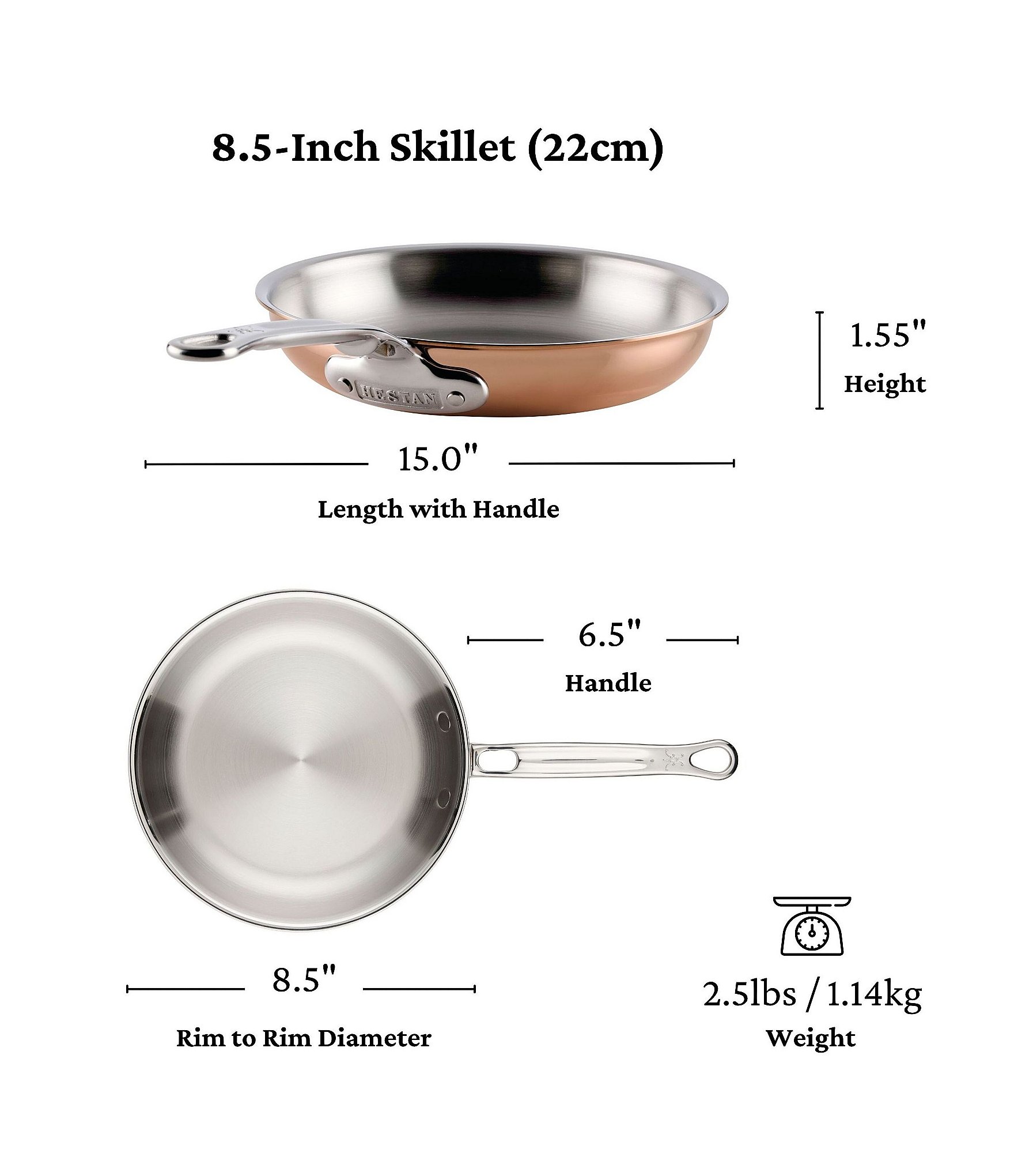 Hestan CopperBond® Aura™ 10-Piece Professional Copper Cookware Set