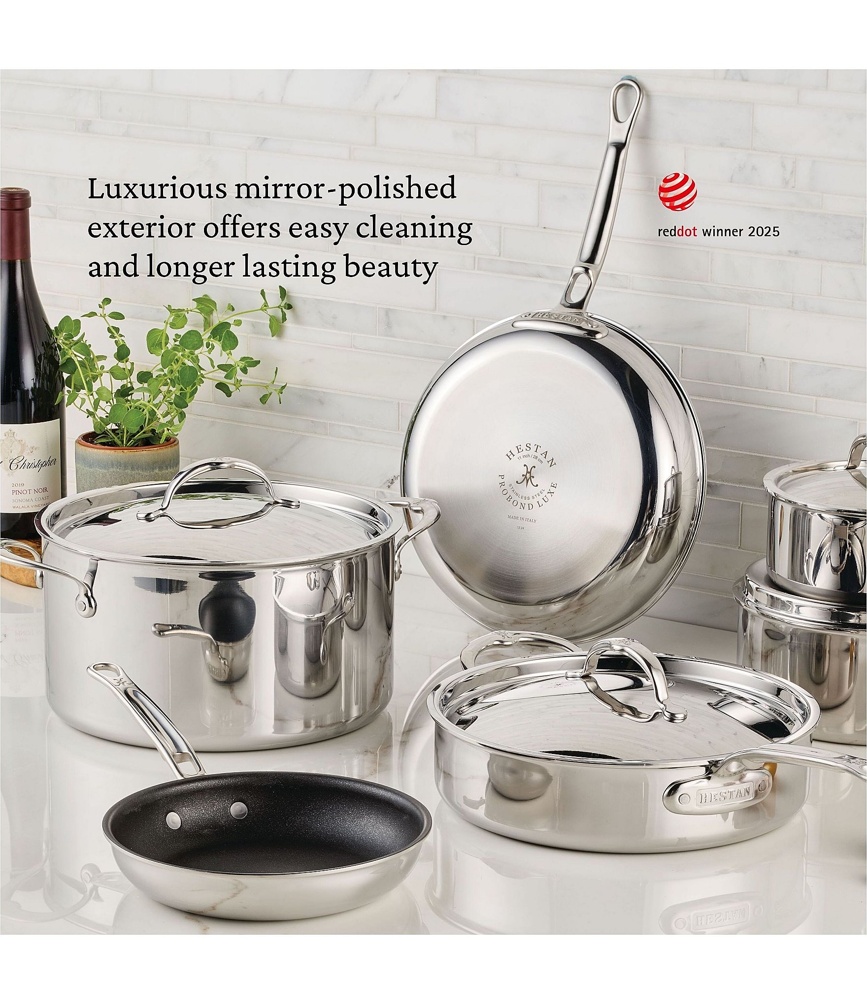 Hestan ProBond® Luxe 2-Piece Professional Clad Stainless Steel Skillet Set with TITUM® Nonstick
