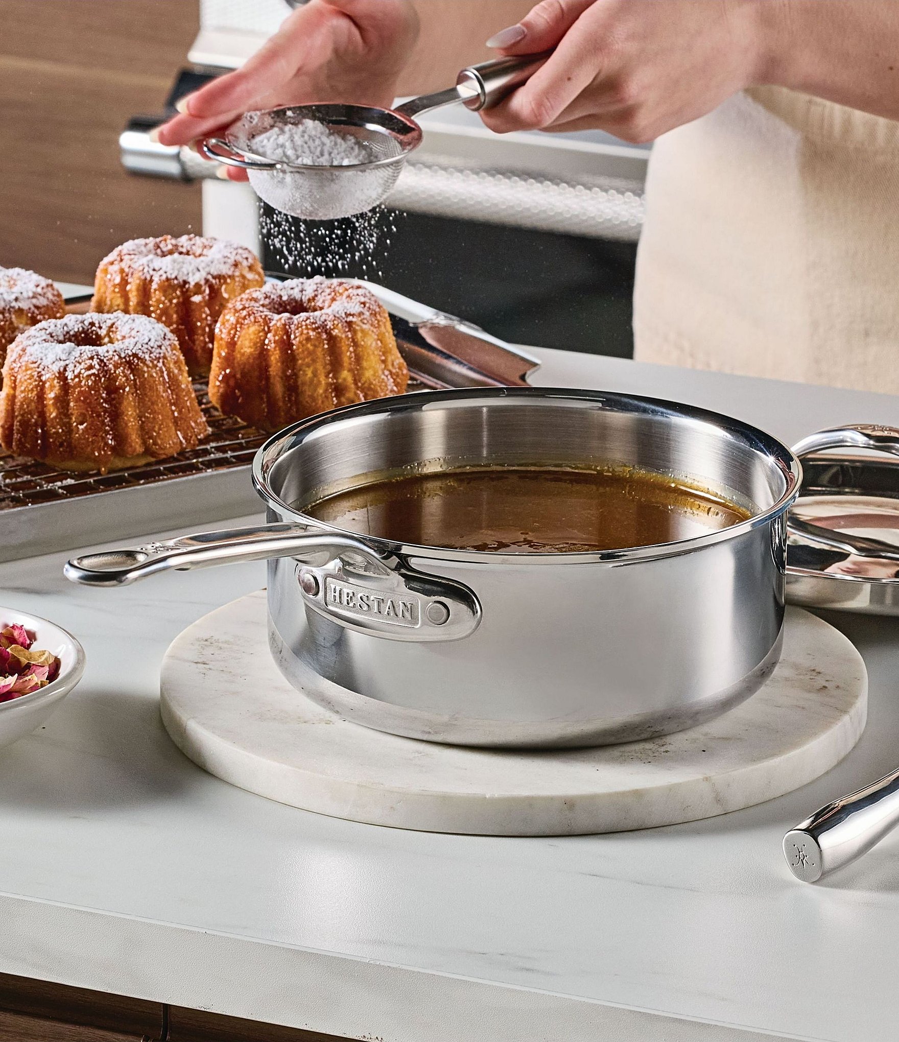Hestan ProBond® Luxe Professional Clad Stainless Steel Saucepan with Lid, 2 Qt.
