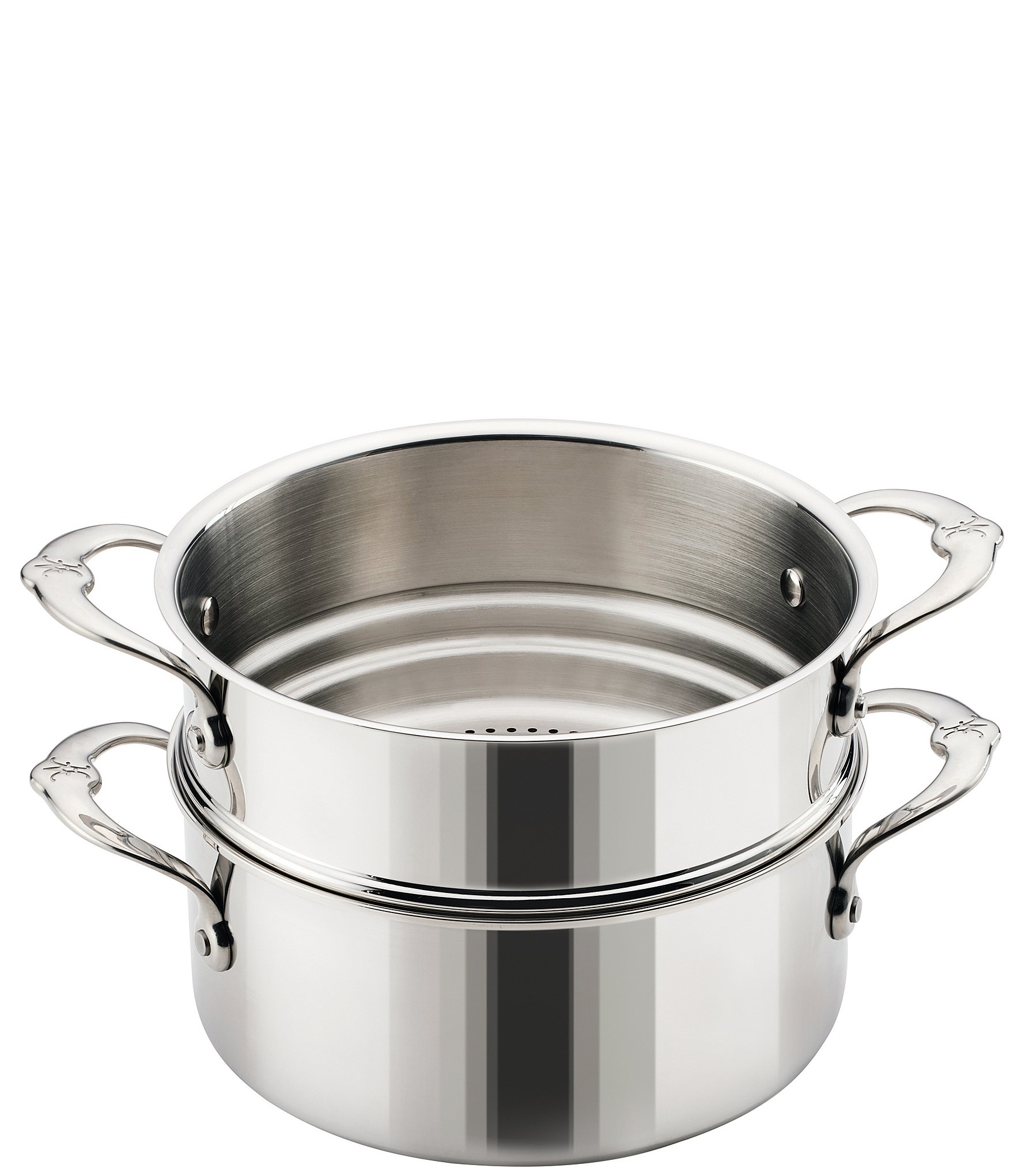 Hestan ProBond® Luxe Polished Professional Clad Soup Pot and Steamer Insert Set, 3 Qt.