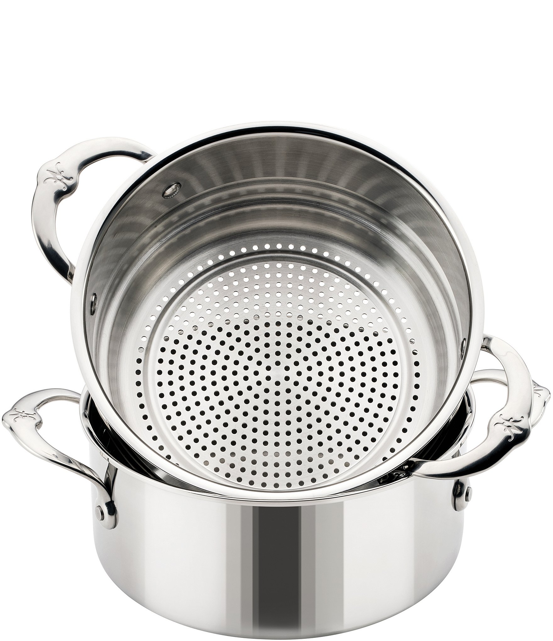 Hestan ProBond® Luxe Polished Professional Clad Soup Pot and Steamer Insert Set, 3 Qt.