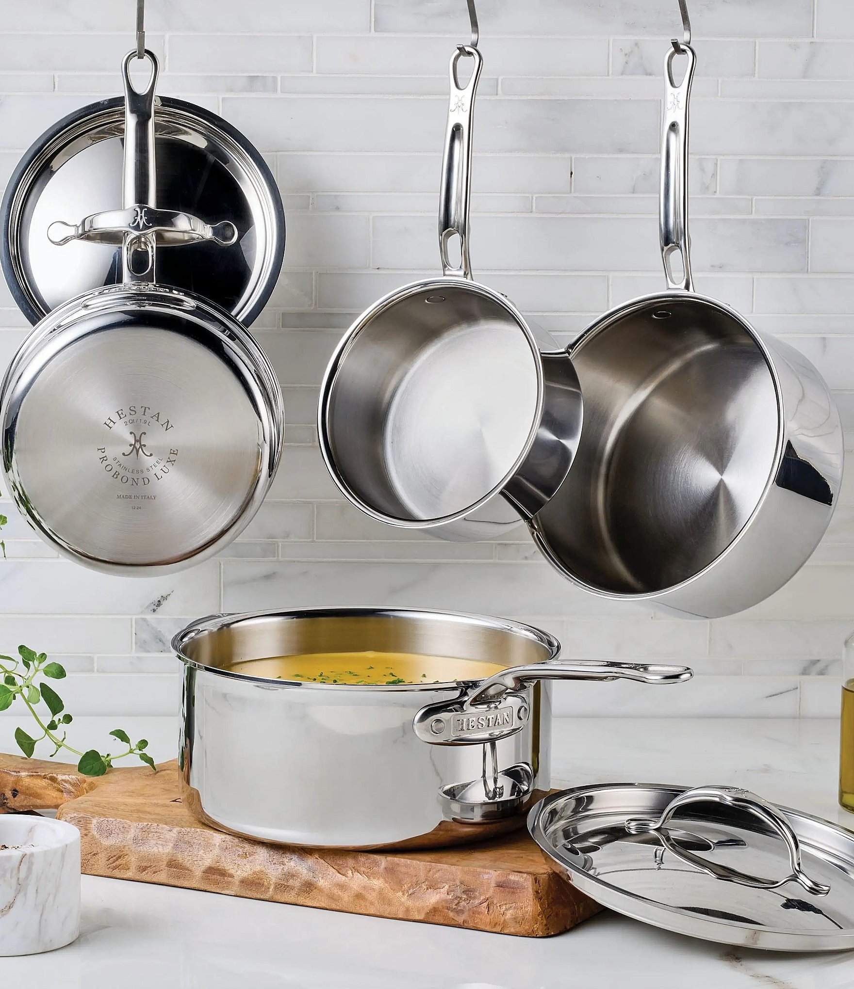 Hestan ProBond® Luxe Polished Professional Clad Soup Pot and Steamer Insert Set, 3 Qt.