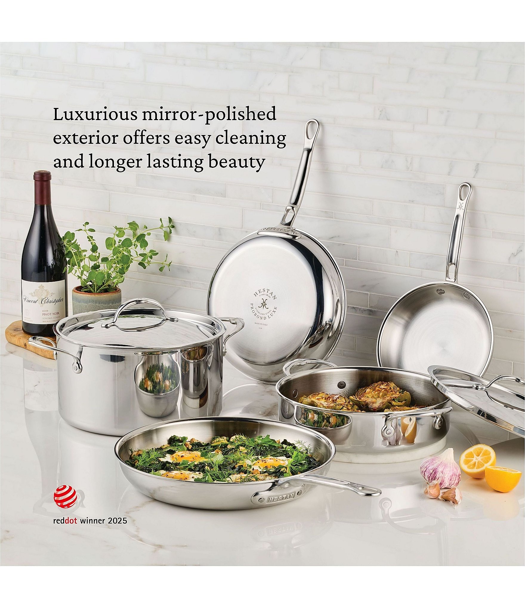 Hestan ProBond® Luxe 3.5-Quart Professional Clad Stainless Steel Essential Pan with Lid