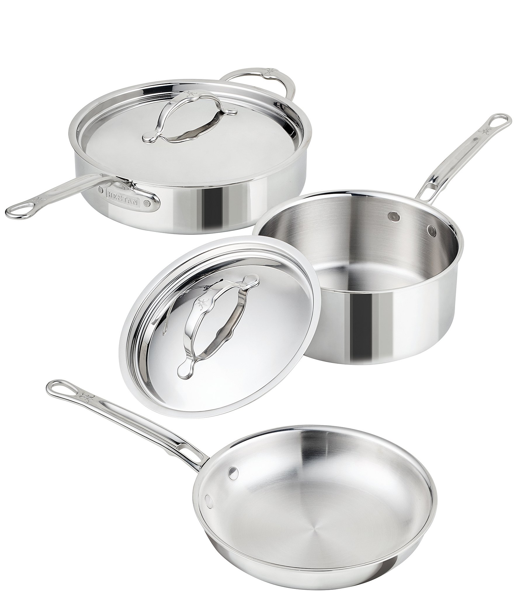 Hestan Probond Luxe Polished Clad Stainless Steel Essential 5-Piece Set