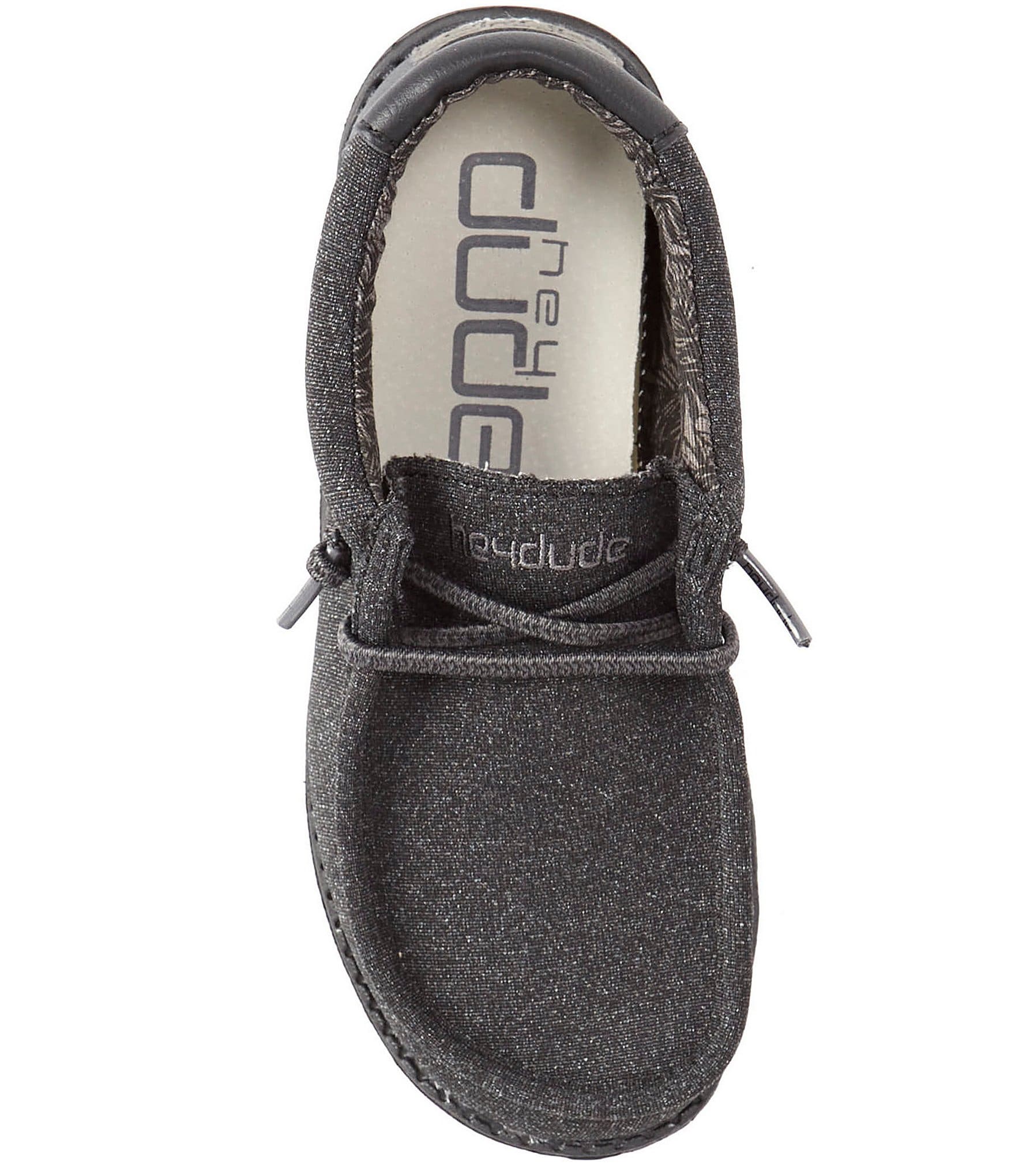 HEYDUDE Boys' Wally Cotton Canvas Washable Slip-Ons (Youth)