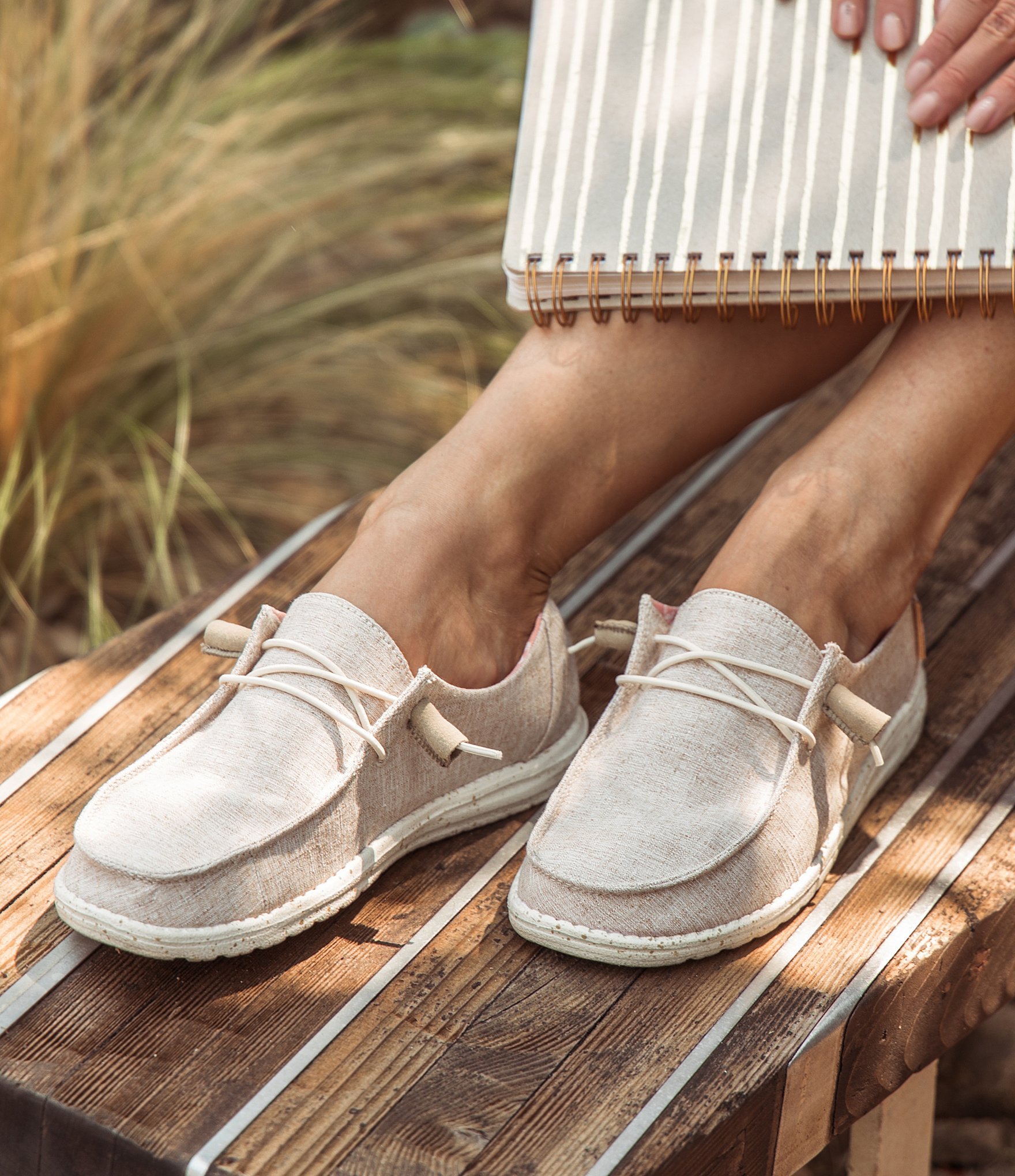 HEYDUDE Women's Wendy Chambray Slip-Ons