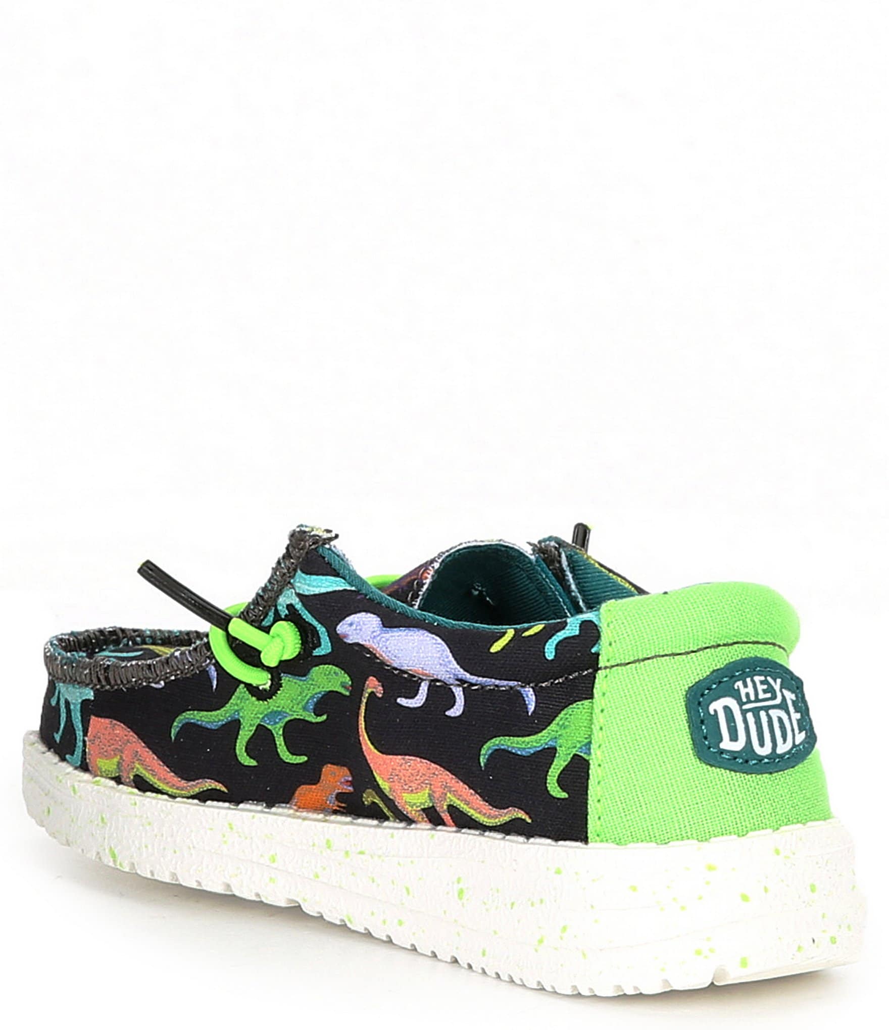 HEYDUDE Boys' Wally Dino Lace Up Slip On Sneakers (Infant)