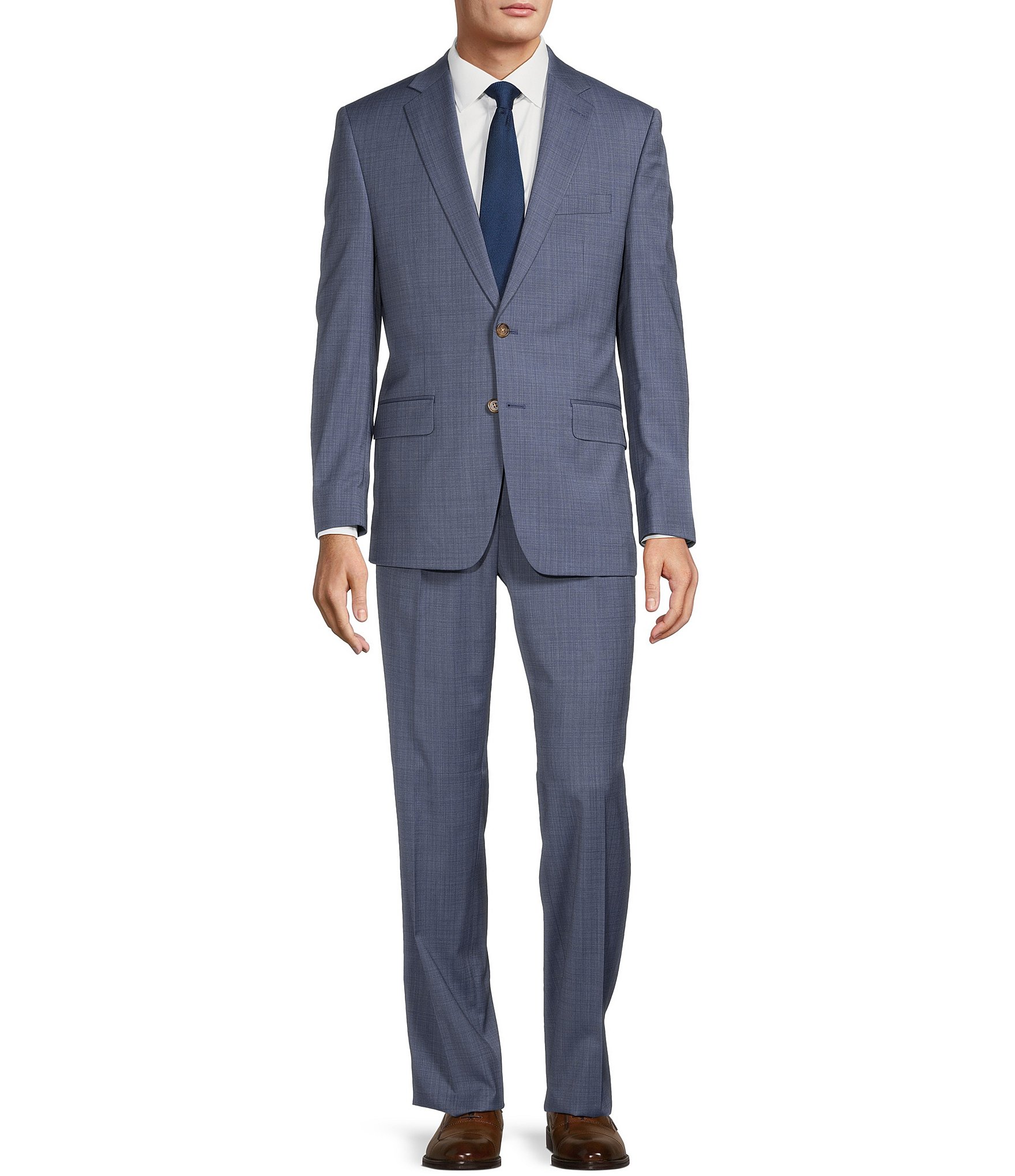 Hickey Freeman Classic Fit 2-Reverse Pleat Fancy Pattern 2-Piece Suit ...