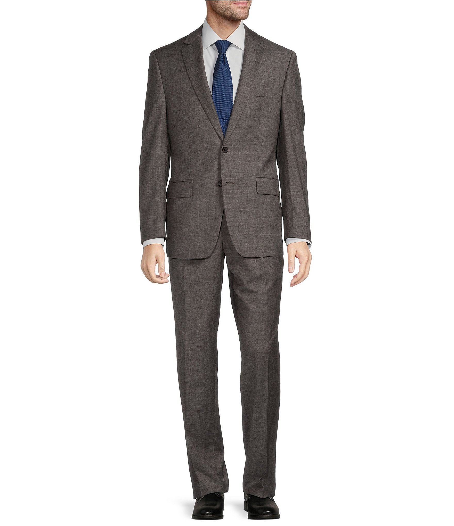 Hickey Freeman Classic Fit Double Pleated Solid 2-Piece Suit | Dillard's