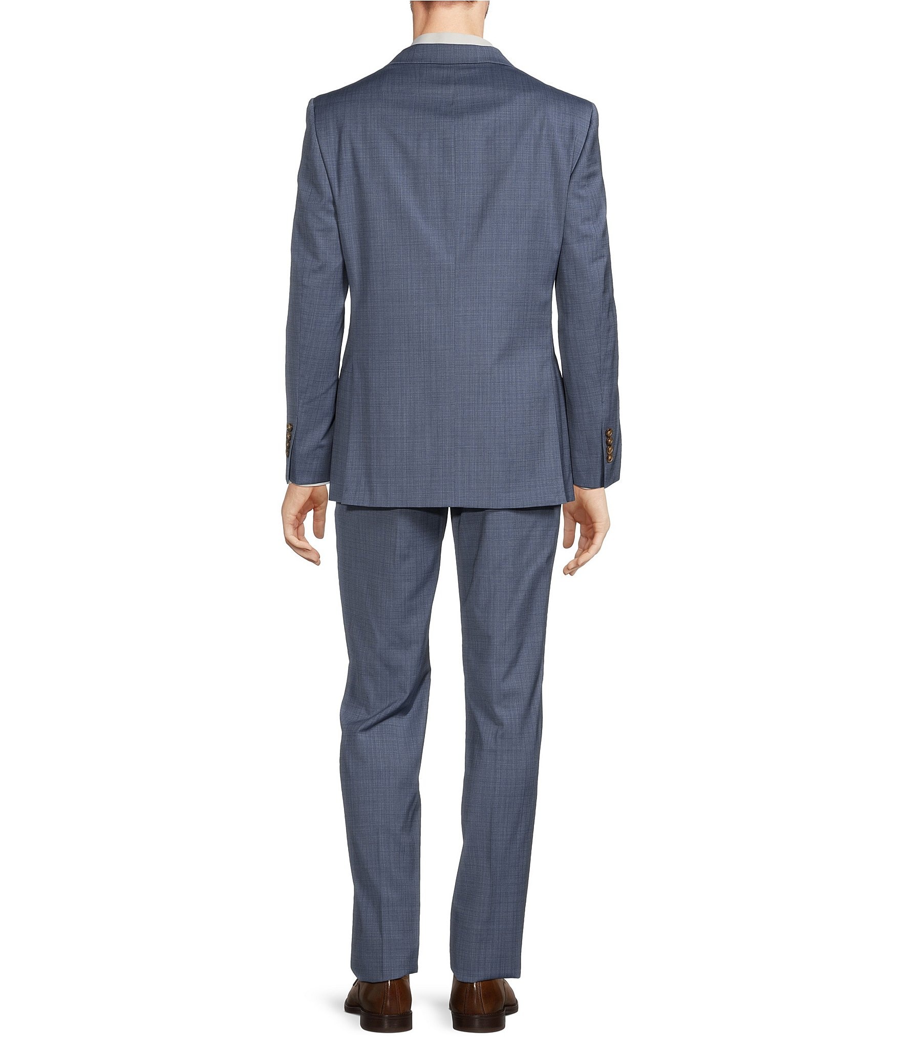 Hickey Freeman Classic Fit Flat Front Fancy Pattern 2-Piece Suit